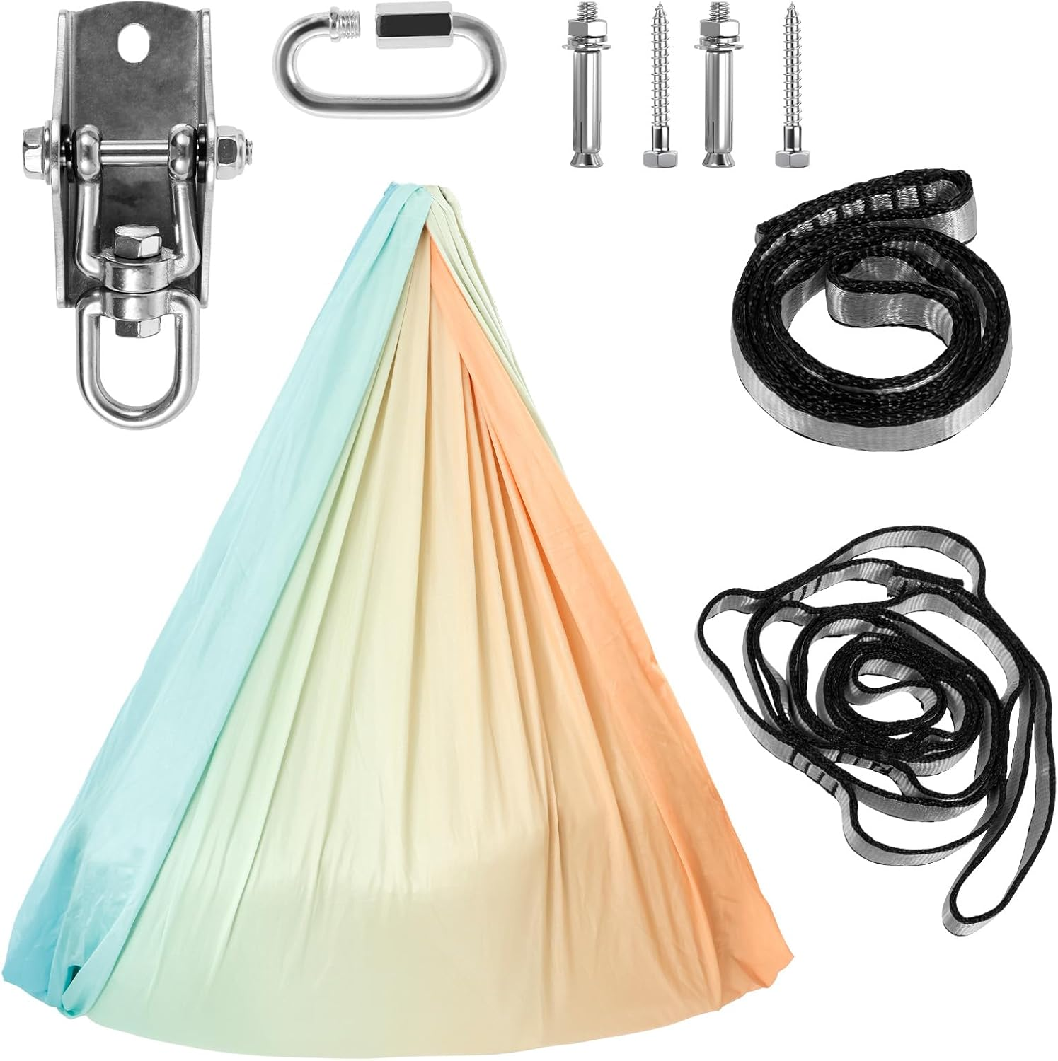 Awobepl Double Layer Kids Sensory Swing Holds up to 200 Lbs Indoor Sensory Swing Stretchfor Children Adults Indoor Outdoor Use image number 2