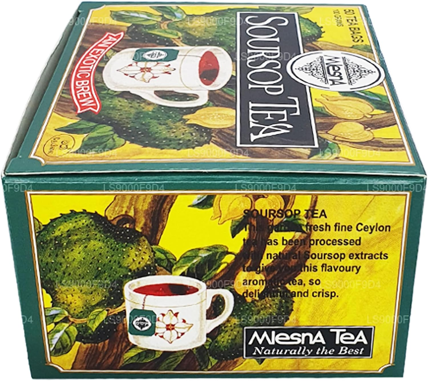 Mlesna Pure Ceylon Soursop Black Tea, 50 Tea Bags, 100G Box image number 6