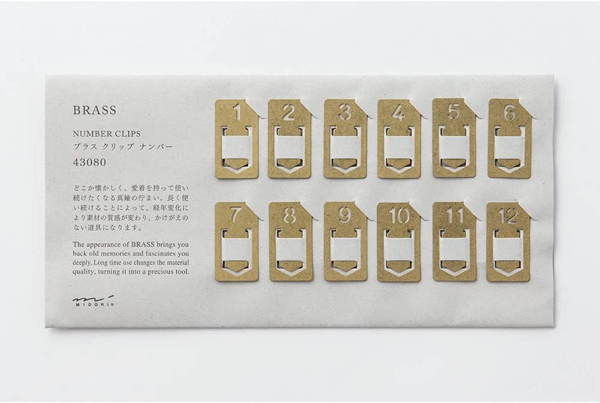 Midori Brass Clip Number (43080006) image number 1