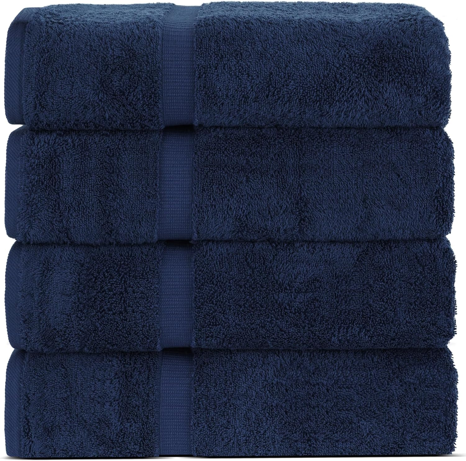 Chakir Turkish Linens | Hotel & Spa Quality 100% Cotton Premium Turkish Towels | Soft & Absorbent (8-Piece Towel Sets, Navy Blue) image number 6