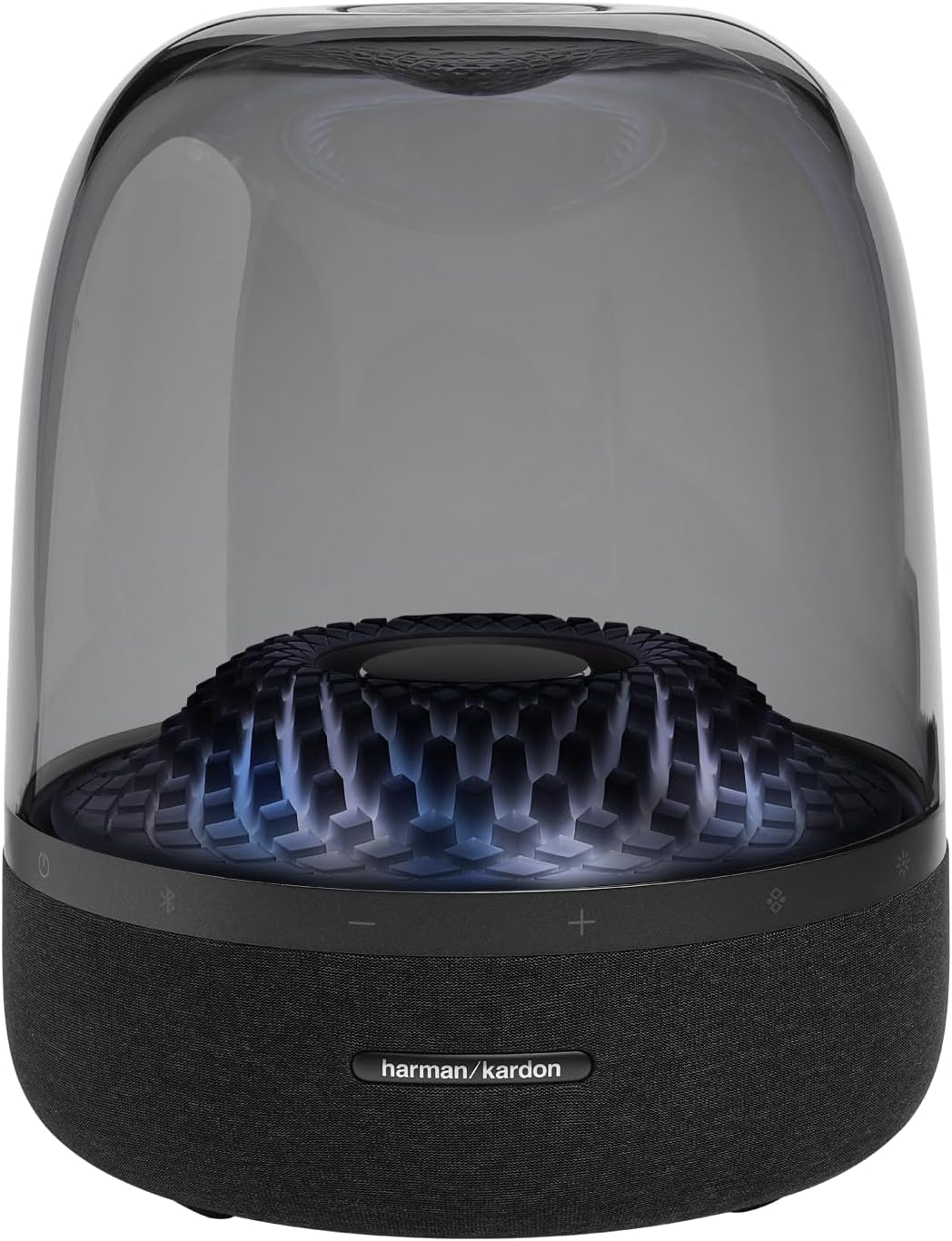 Harman Kardon Aura Studio 4, Superior Sound Performance, Unique Diamond-Effect Lighting That Dances to the Music, Bluetooth Music Streaming, Made in Part with Recycled Materials, Black image number 6