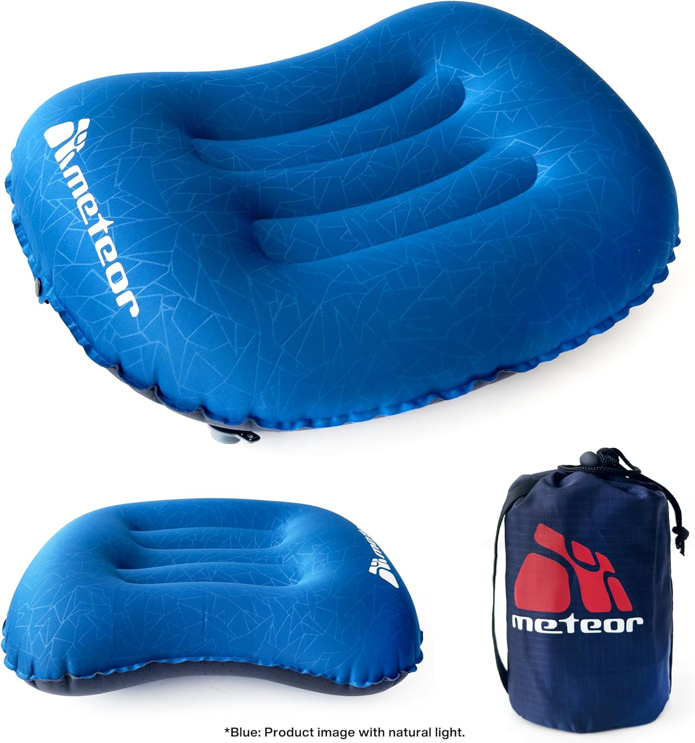 Meteor Camping Pillow, Inflatable Travel Pillow, Ultralight 110G Beach Pillow, Flight Travel Outdoor Camping Lumbar Neck Support - Green image number 2