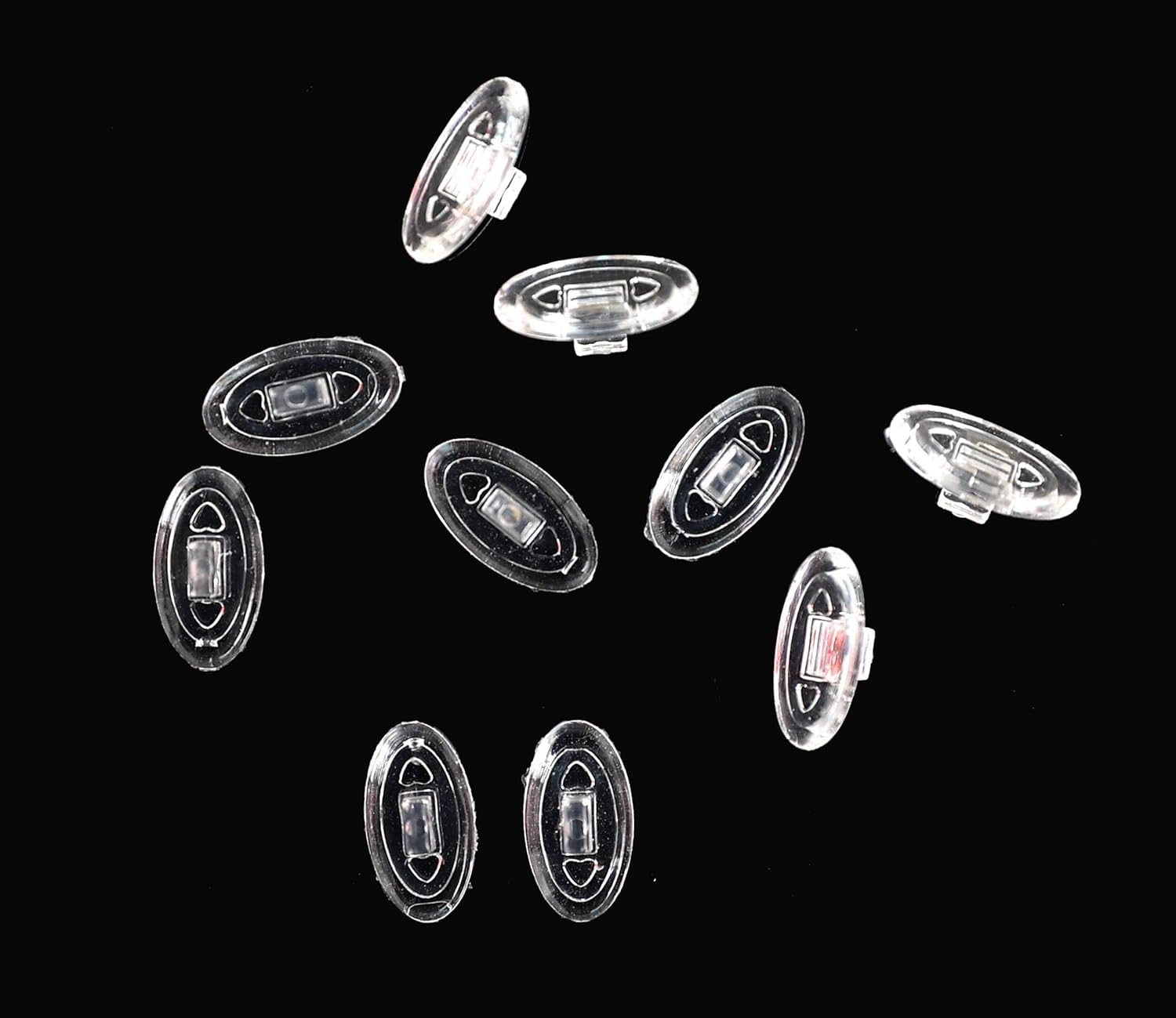 Clear Push-On Nose Pads for Oakley Eyeglass Frames OX5079 OX5038 OX5066 OX5088 OX3102 OX5040 OX5042 Etc. - Clear - 2 Pairs image number 5