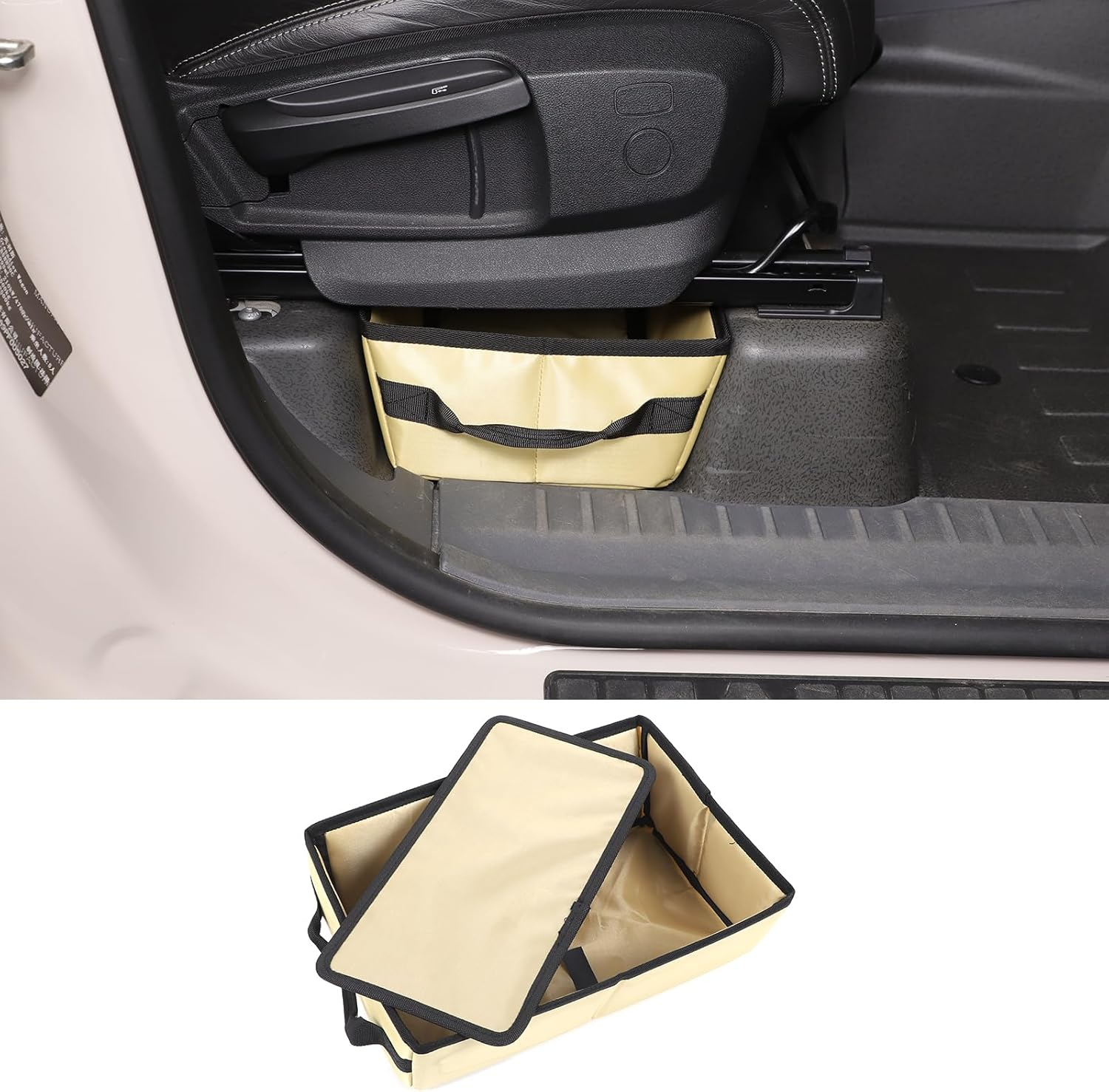 Yinaniutos Under-Seat Storage Organizer Compatible with INEOS Grenadier 2020-2025 Accessories | 600D Oxford Fabric Front Seat Hidden Storage Box (Black, 1Pcs)