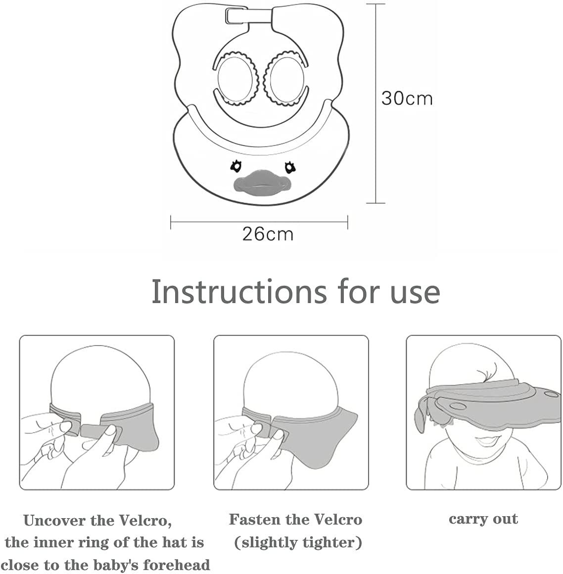 Baby Shower Cap Kids Shampoo Visor Hat Toddler Wash Bath Shield,Prevents Water from Pooling in Eyes and Ears Protector Children Face (Pink) image number 2