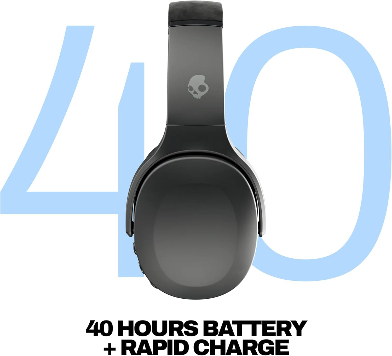 Skullcandy Crusher Evo Over-Ear Wireless Headphones with Sensory Bass and Charging Cable, Black