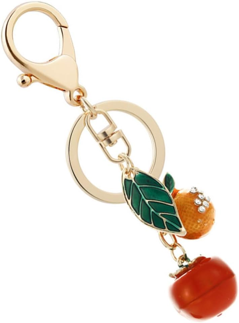 2Pcs Key Chain Pendant Decorative Keychain Accessories Backpack Fruit Pendant Keychain Charms Car Key Chains Car Rhinestone Ornament Crystal Child Bulk Bags