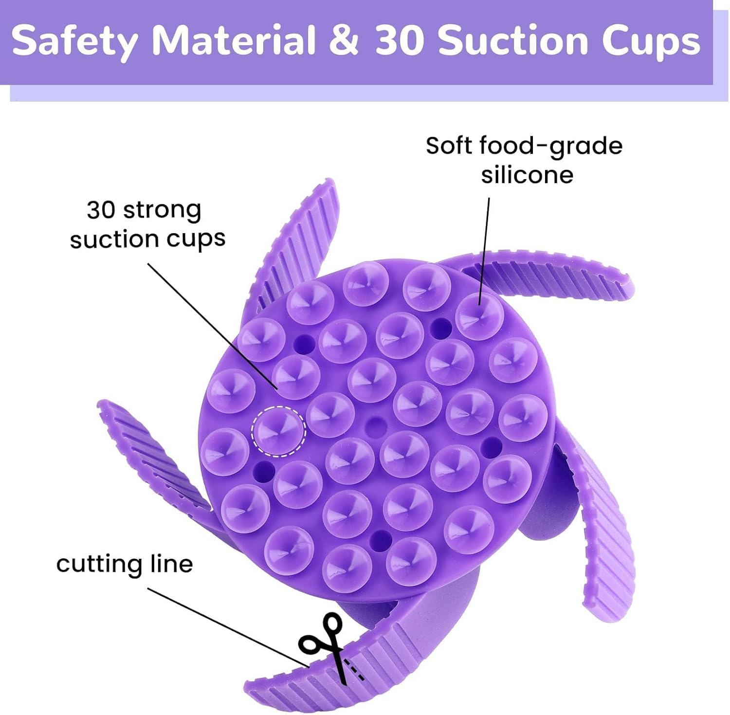 Mateeylife Slow Feeder Dog Bowl Insert with Suction Cups Dog Slow Eating Feeder Insert for Small Breed Medium Large Sized Dog, Fit into Basic Bowls and Elevated Dog&Cat Bowls Purple image number 5