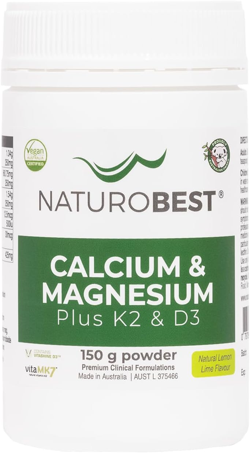 Naturobest Calcium & Magnesium plus K2 & D3 Powder 150 G image number 1