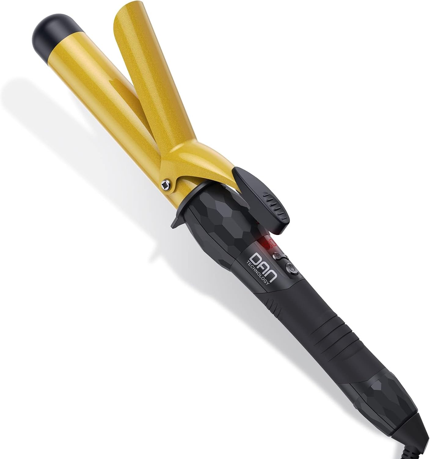 DAN Technology 1 1/4 Inch Tourmaline Ceramic Hair Curling Iron/Wand with LCD Screen, Suitable for Hair DIY, Hairdressing Beauty School, Hair Salon, Fast Heating, 60 Min Auto off (Gold Black) image number 4