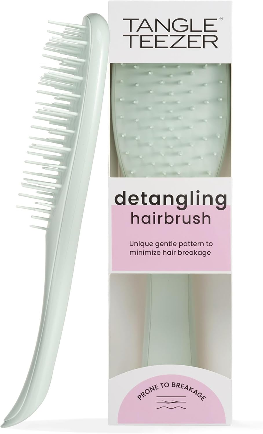 Tangle Teezer Extra Gentle Ultimate Detangler Hairbrush, Less Tension to Minimise Breakage, Effective and Extra Gentle Detangling, Safe for Uuse on Wet and Dry Hair, for All Hair Types, Eucalyptus