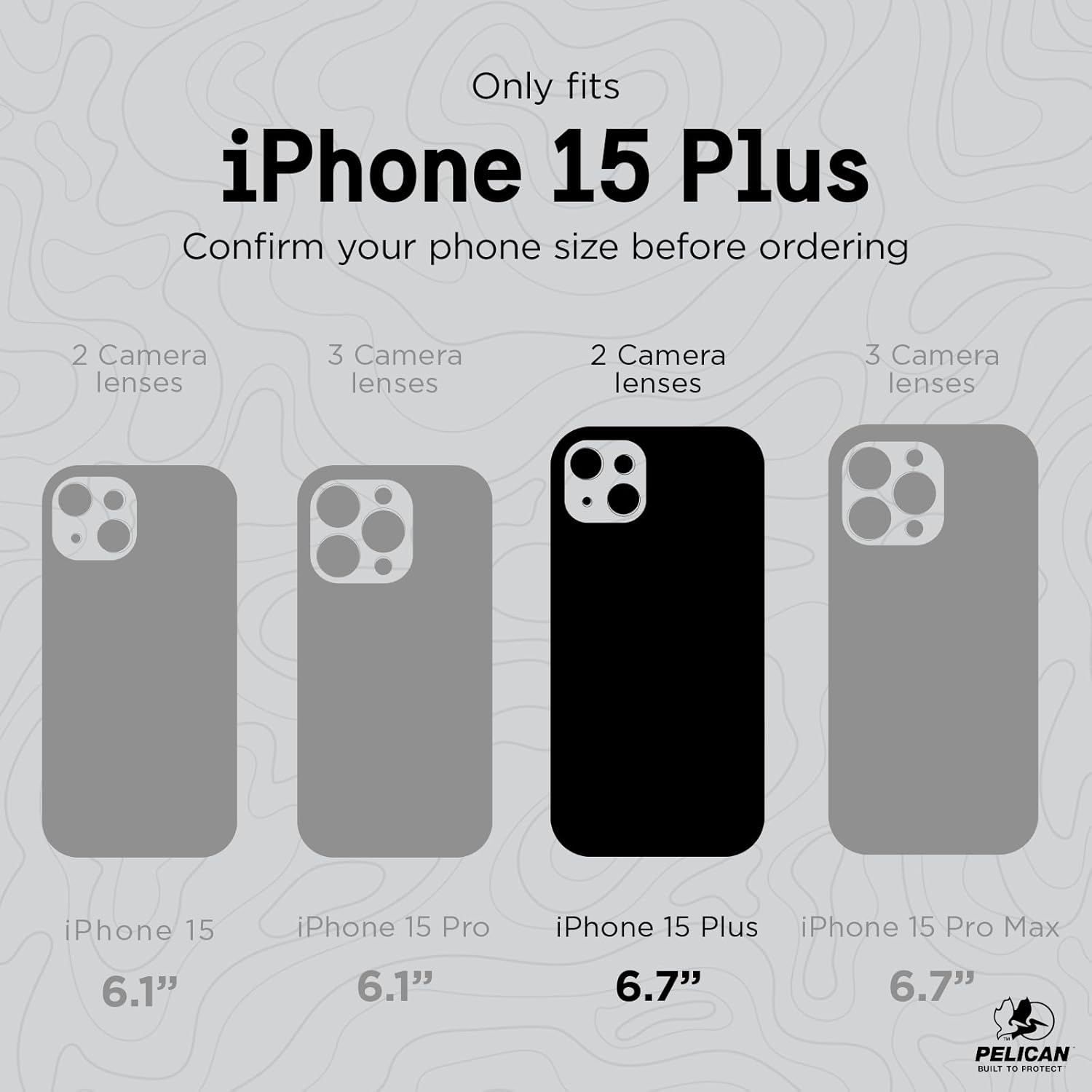 Pelican Ranger Series - Iphone 15 plus Case 6.7' [Wireless Charging Compatible] [Anti-Yellow] Protective Phone Case with Anti-Scratch Tech [12Ft Mil-Grade Drop Protection] 15 plus Cover - Clear - Clear image number 2