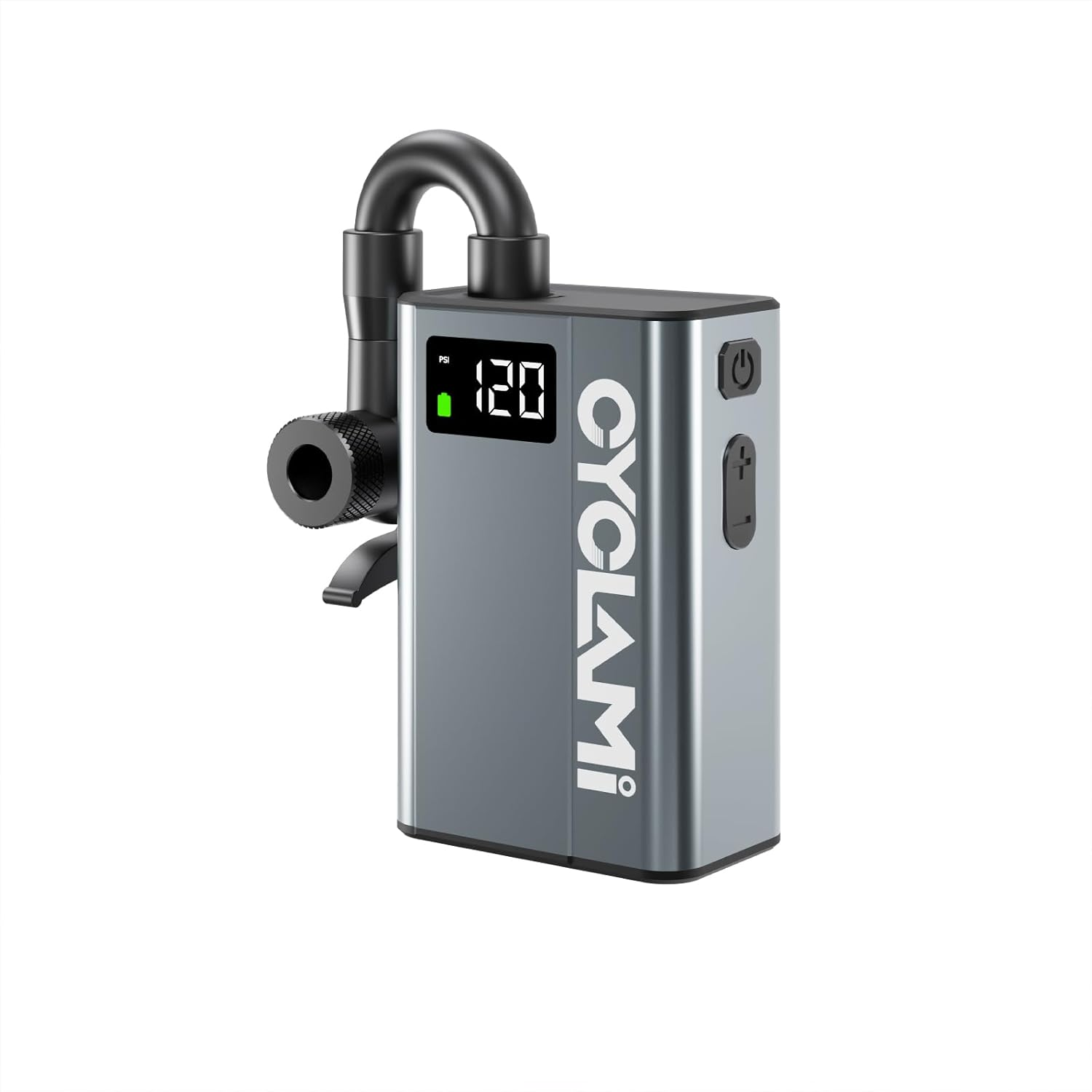 CYCLAMI Electric Bike Pump Mini 120Psi,Portable Ultra-Mini 750Ma,Type-C Rechargeable Electric Bicycle Air Pump,Led Screen Displays Tire Pressure