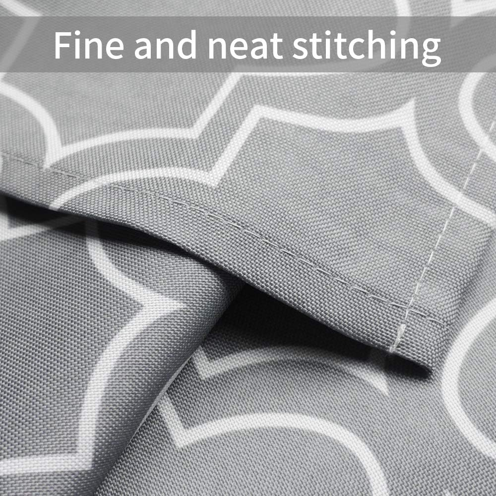 Excovip Cotton Linen Fabric Tablecloth-Washable Table Cloth-Wrinkle Free Anti-Fading,Dust-Proof Table Cover for Kitchen Dining, Party, Holiday, Christmas, Buffet(Oblong, 8-10 Seats,150X259Cm,Gray) image number 4