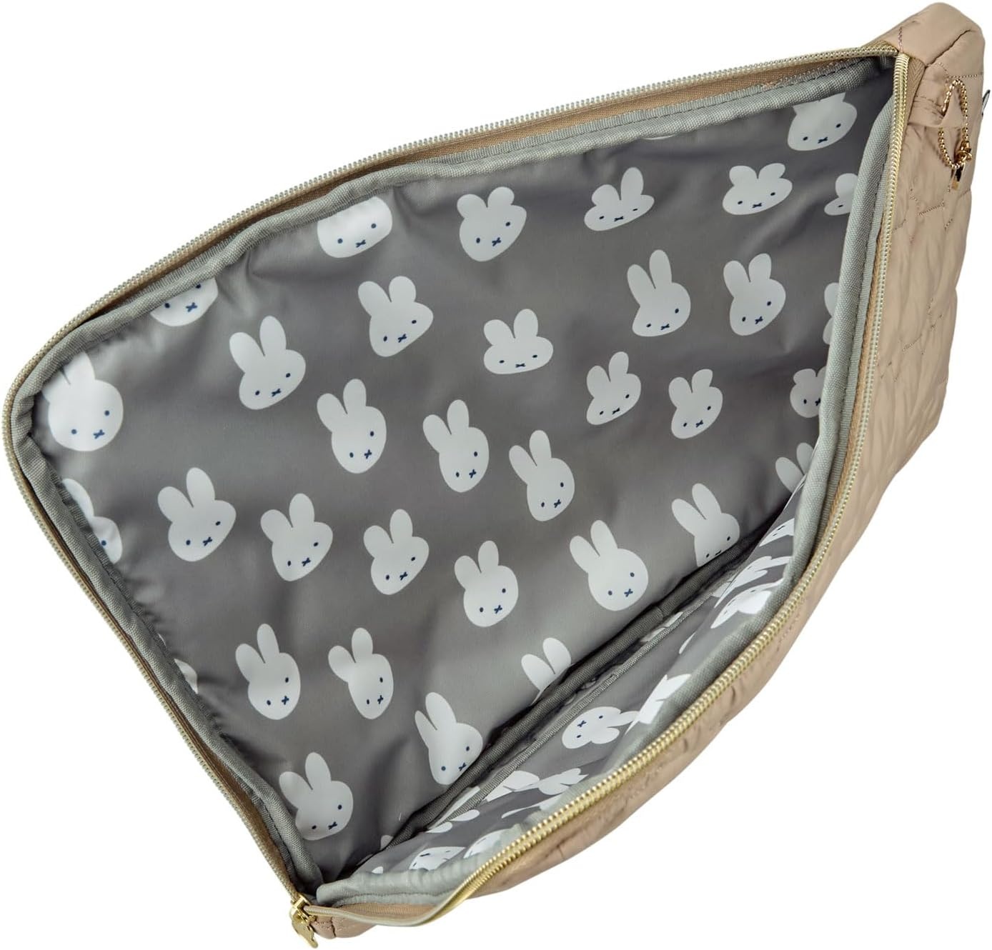 Hapitas Quilted Flat Pouch, Miffy, Stylish, Lightweight, Quilted Flat Pouch, Period, Sold - Gray image number 3