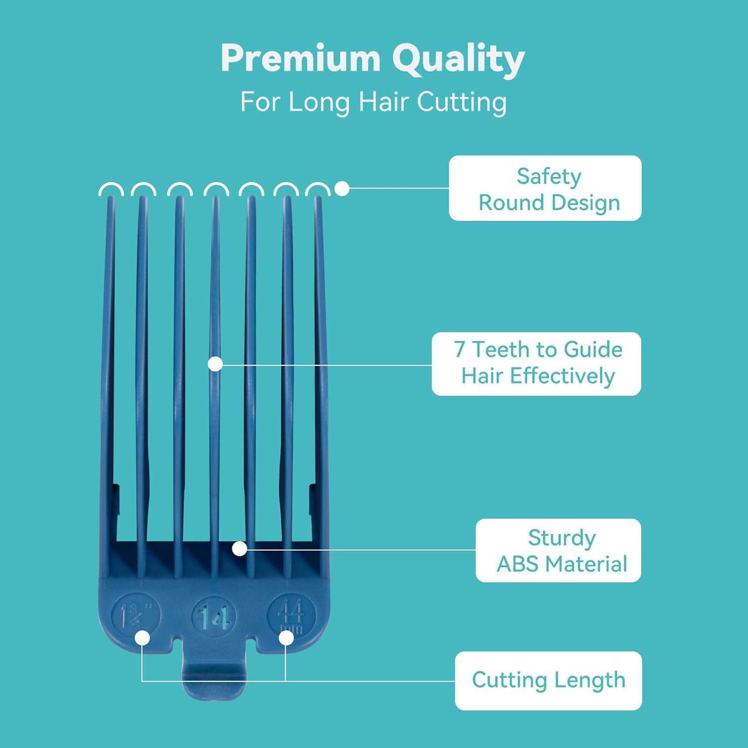 Clipper Guards 16 14 12 10 Fits for Most Wahl Clippers and Babyliss FX870, Color Coded Clipper Combs Replacement - 1.25", 1.5", 1.75" & 2" image number 5