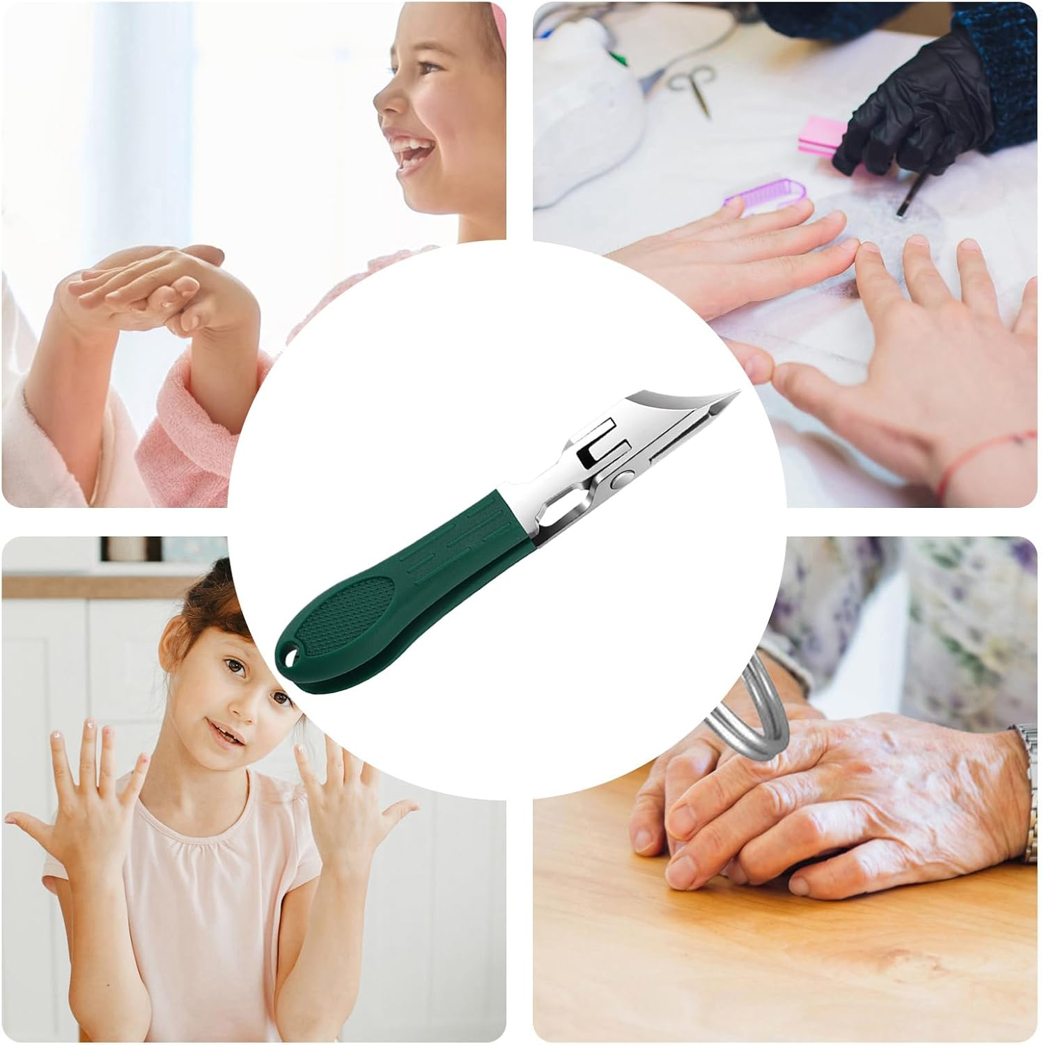 ETUCYNG Angled Nail Clippers | Nail Cutter,Anti-Splash Stainless Steel Cuticle Remover, Manicure Pedicure Tools for Home and Travel image number 2