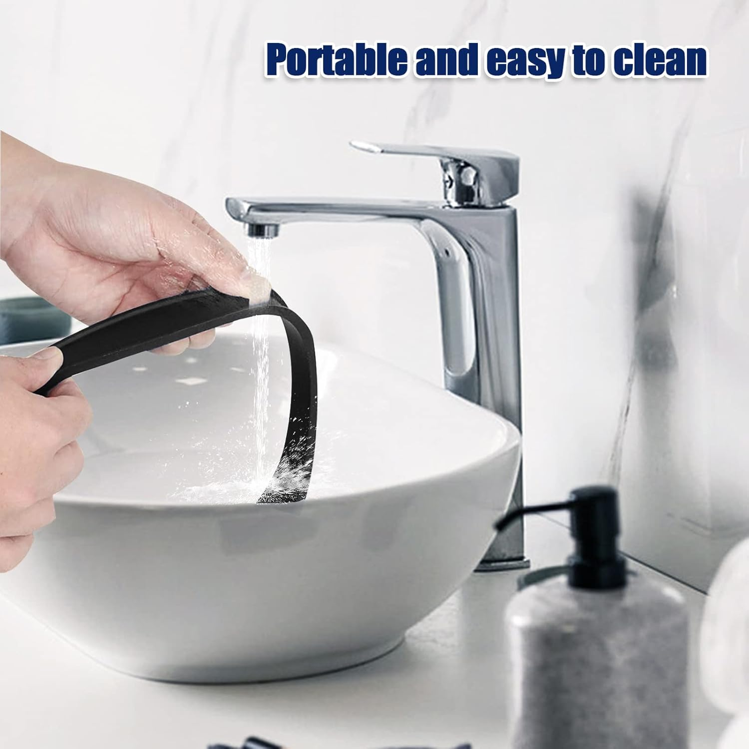 Neckline Shaving Template, Hair Trimming Guide, Curved Silicone Headband for DIY Home Haircuts, Hair Cutting Guide Haircut Band, Buzz, Fade and Taper Guide for Clippers (Black)