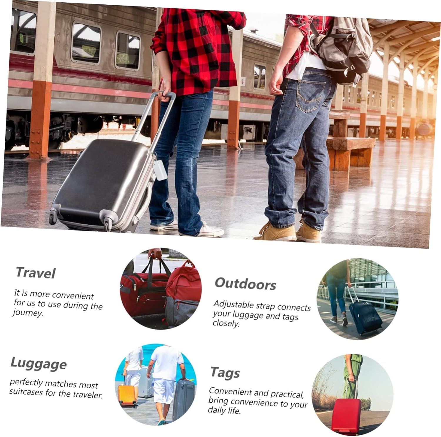 SHERCHPRY 6Pcs Japanese Luggage Tags Suitcase Boarding Tag Checked Identifiers for Travel image number 6