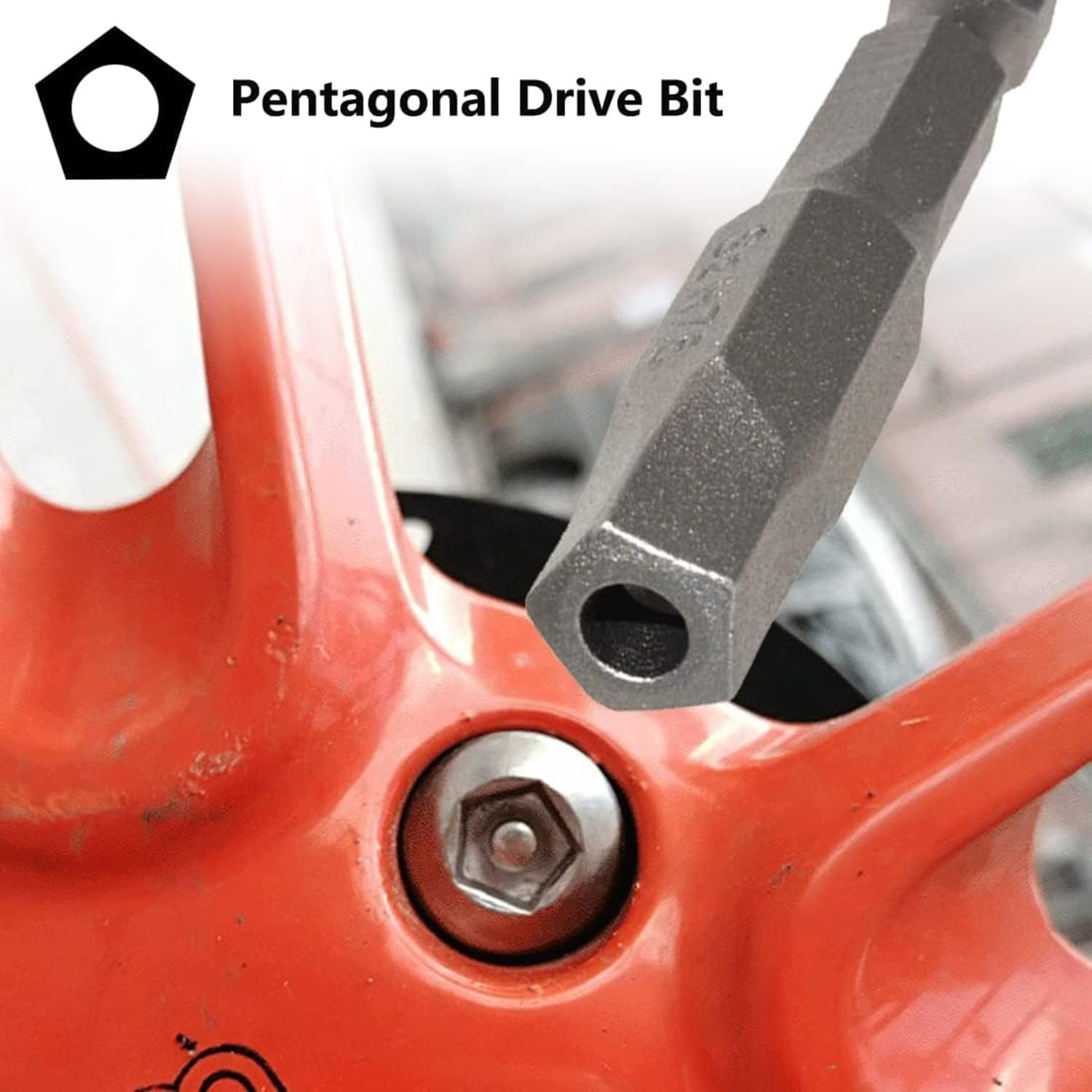 Bestgle 10 Pcs Magnetic Pentagon Head Screwdriver Bits Set 1/4 Inch Hex Shank Security Tamper Proof Pentagonal Screwdriver Bit 5 Sided Screw Driver Drill Bits, 50Mm image number 4