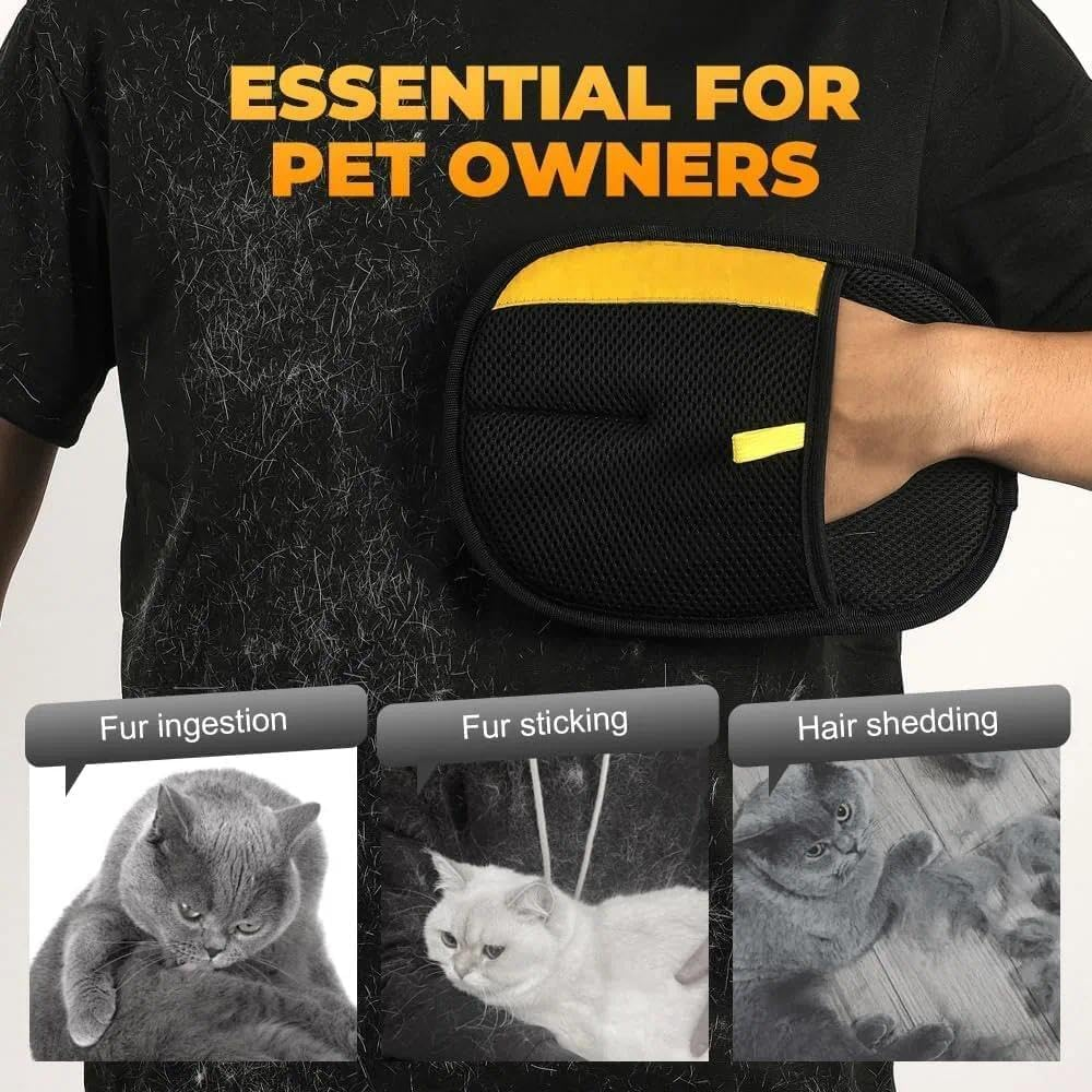 Electrostatic Pet Hair Removal Glove 2 Pack, Reusable Grooming Mitt for Cats and Dogs, Double-Sided Non-Slip Design, Multi-Surface Fur Catch Tool Compatible with Furniture, Carpets, Seats &mdash; Leralsta image number 4