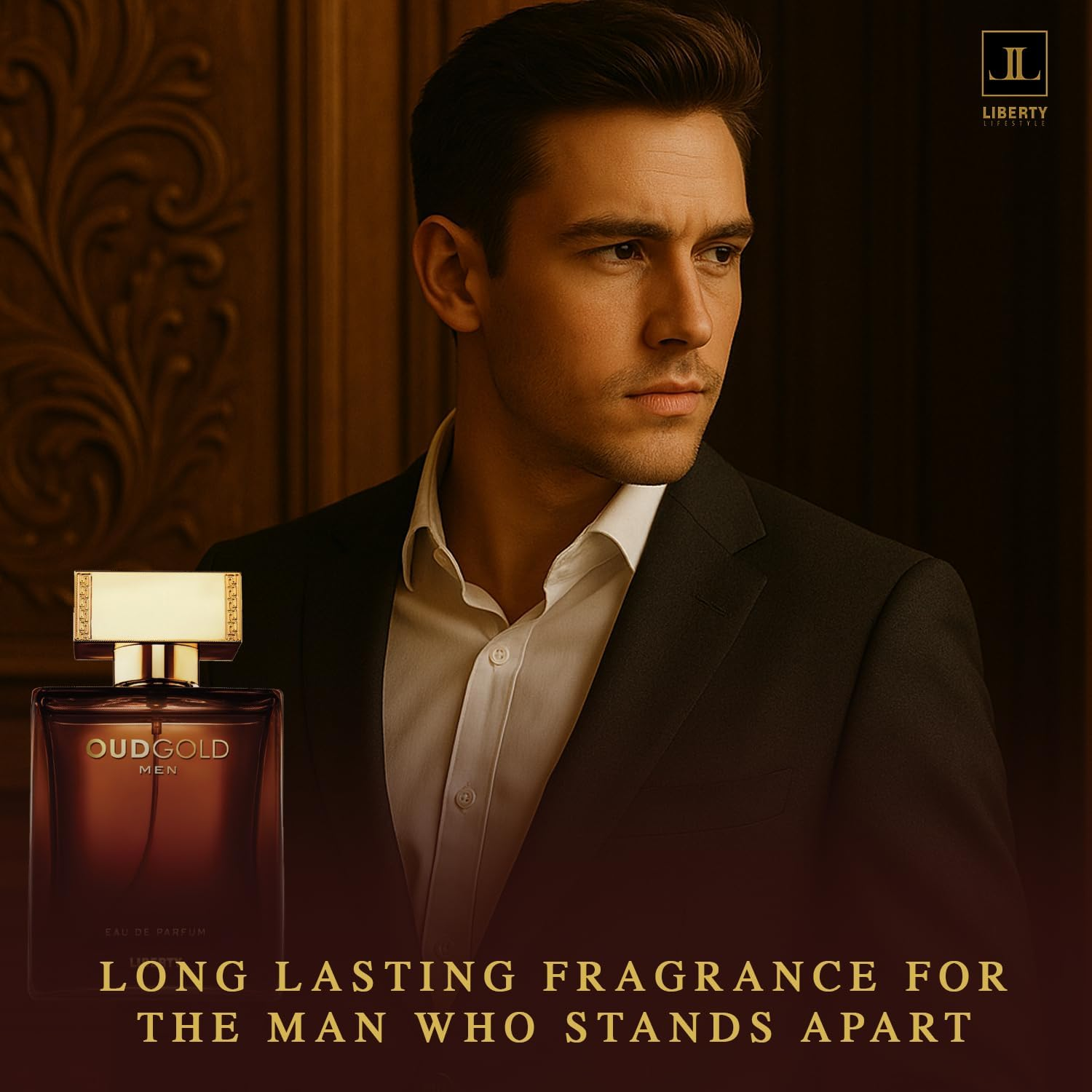 Liberty Oud Perfume for Men (100Ml/3.4Oz) Premium Oud Gold Perfumes for Long-Lasting EDP Eau De Parfum Luxury Woody Fragrance for Men, Perfume Spray image number 6