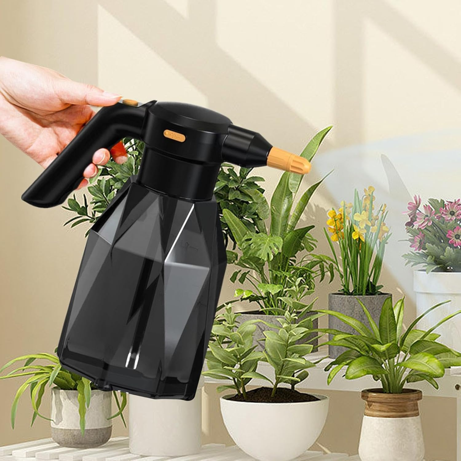 Electric Plant Sprayer Large Capacity Watering Can Ergonomic Watering Can Portable Electric Pressure Sprayer Gardening Supplies Car Washing Tool Rechargeable Watering Can Spray Bottle image number 3