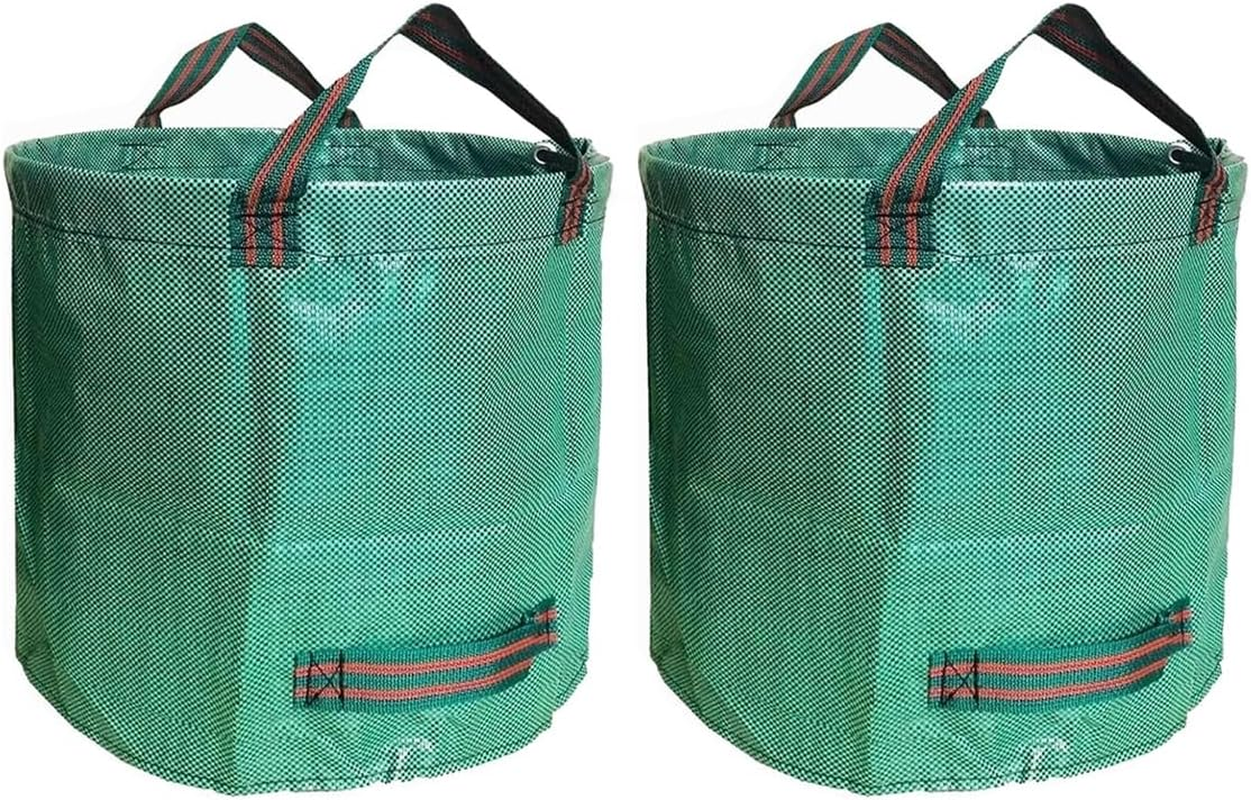 AIMALL 500L Large Garden Leaf Bag, Heavy Duty Waterproof Deciduous Debris Collection Bag with Handles, 31.49In X 39.37In Reusable Yard Waste Bag for Outdoor, Green image number 6