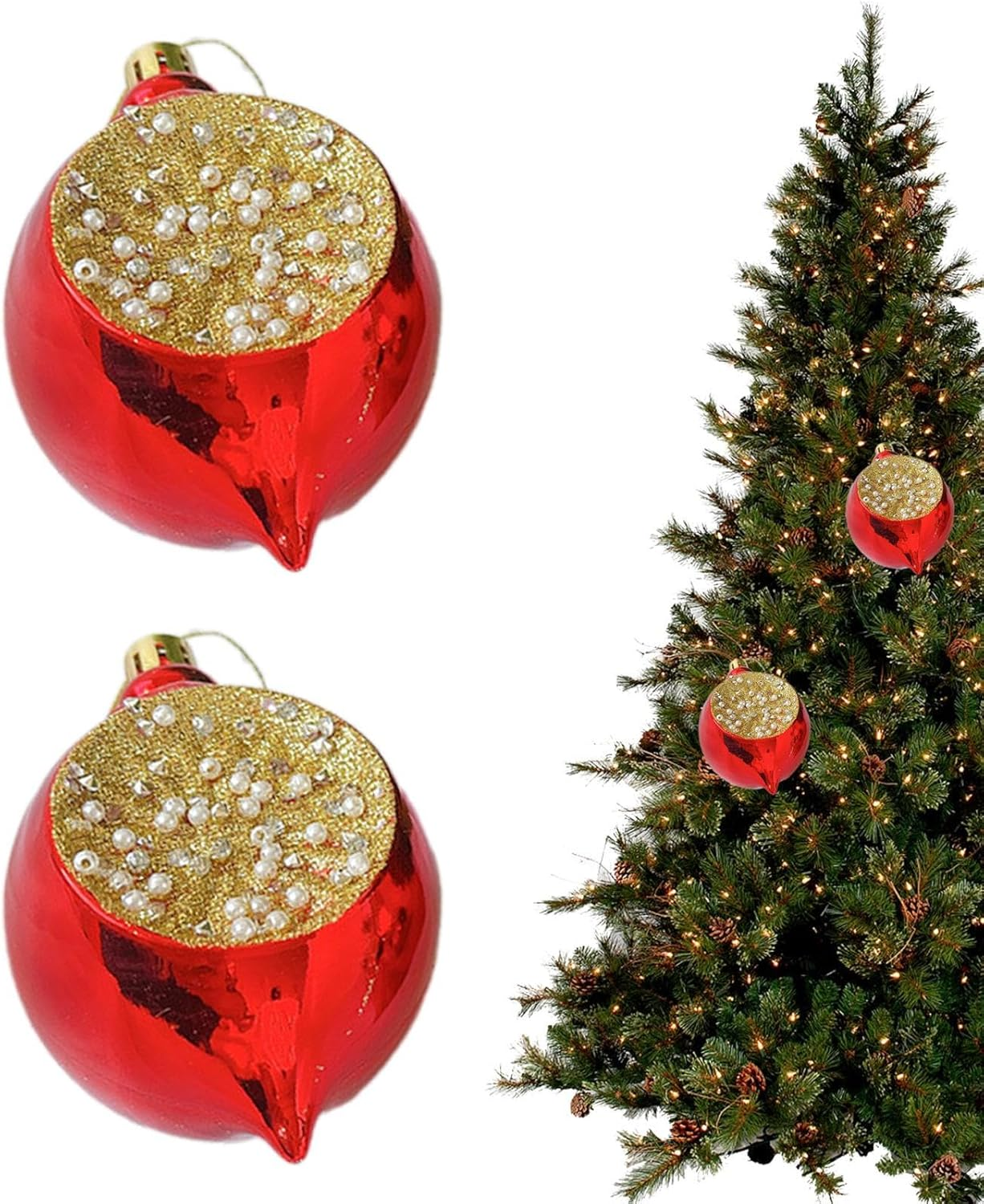 Special-Shaped Ball | Shatterproof Hangings Balls Tree Baubles,Colorful Ball Decoration Pendant Gadgets Tree Balls for Lawn Puchen