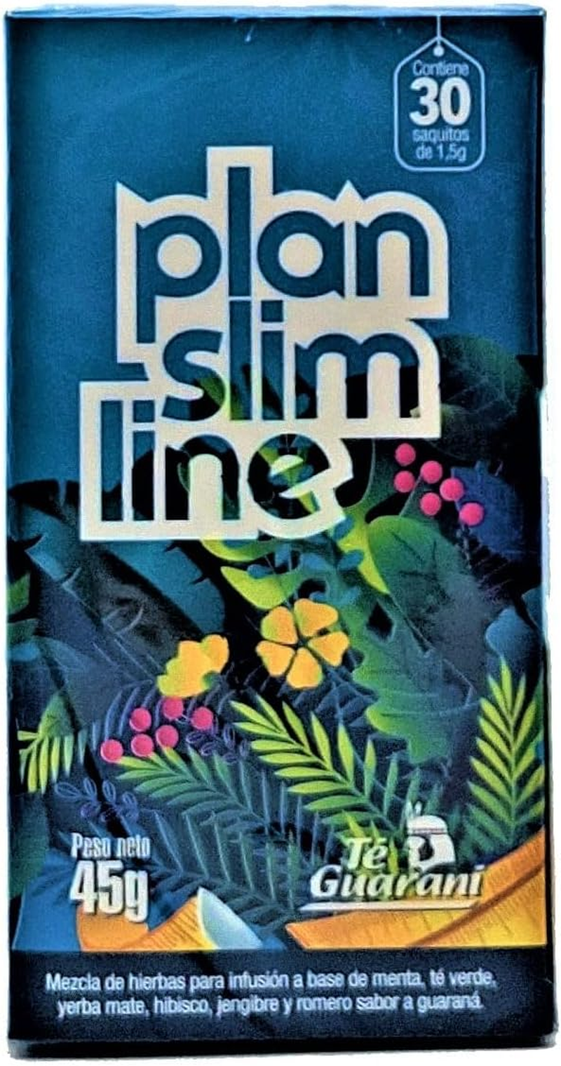 Te Guarani Plan Slim Line Herbal Tea 30 Teabags for Healthy Weight Support, Caffeine Free, Herbal Tea with Green Tea, Mint, Yerba Mate, Hibiscus, Ginger, Rosemary image number 4