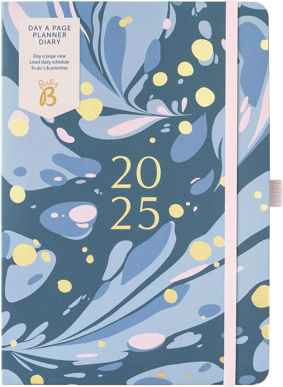 Busy B 2025 Diary Day a Page Planner - A5 Marble Design for Weekly Planner - Compact Diary with Hour-By-Hour Layout, To-Do Lists & Notes - Ideal for Students, Teachers & Professionals image number 3