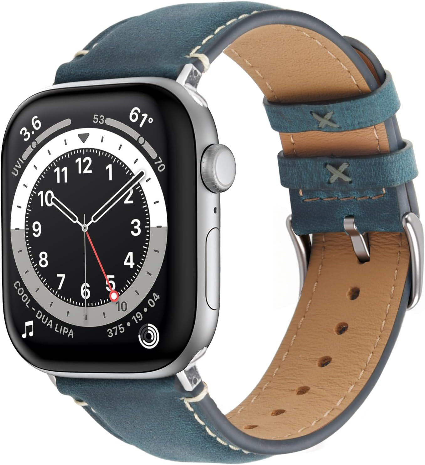 Wristitani Leather Band Compatible with Apple Watch Straps 49Mm 46Mm 45Mm 44Mm 42Mm 41Mm 40Mm for Men, Genuine Leather Replacement Band for Iwatch Ultra3/2/1 SE3/2/1 Series 11 10 9 8 7 6 5 4