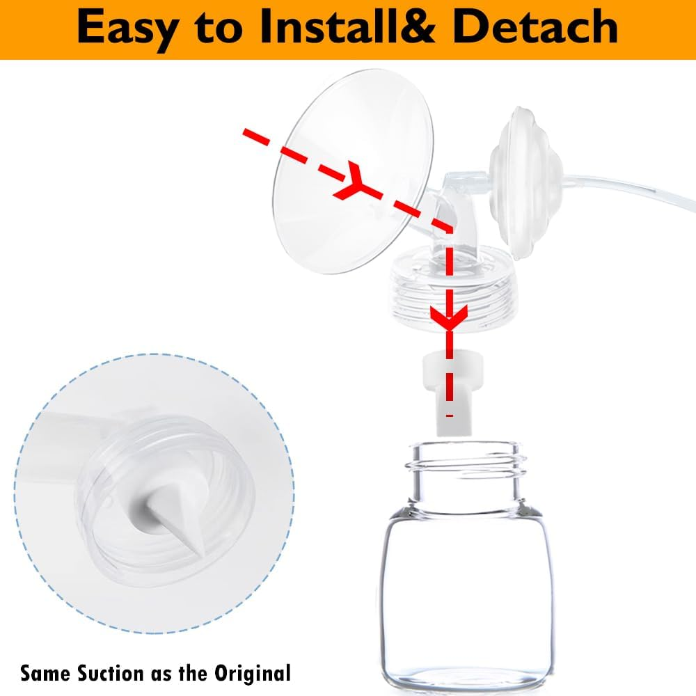 6Pcs Pump Parts Set,4Pcs Duckbill Valves and 2Pcs Silicone Membrane Replacement Parts Compatible with Spectra S1 S2 9 plus Breast Pumps image number 3
