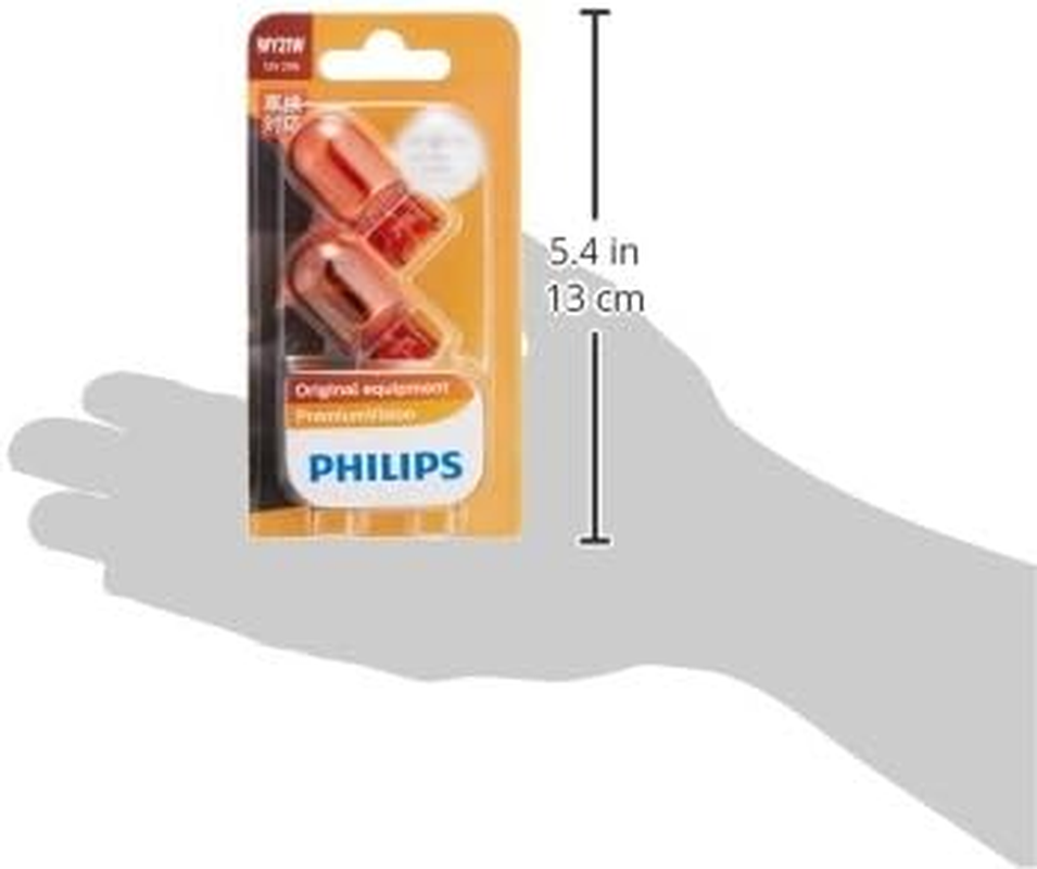 Philips 12V WY21W Light Bulbs Glass Base (Pack of 2) image number 5