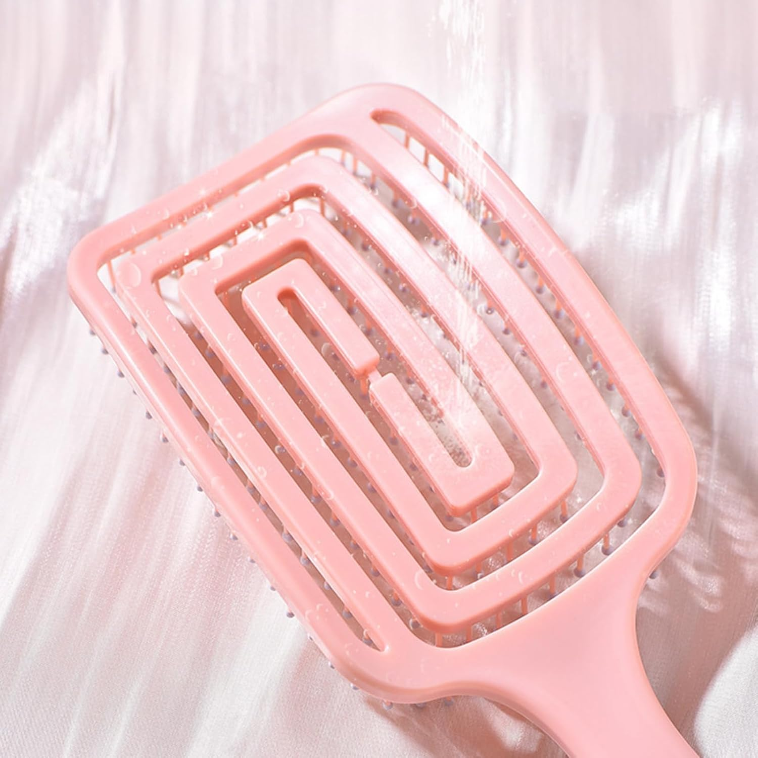 Hair Brush, Curved Vented Detangling Hair Brushes with Comfortable Handle, Professional Styling Hairbrushes Detangler for Women Men image number 5