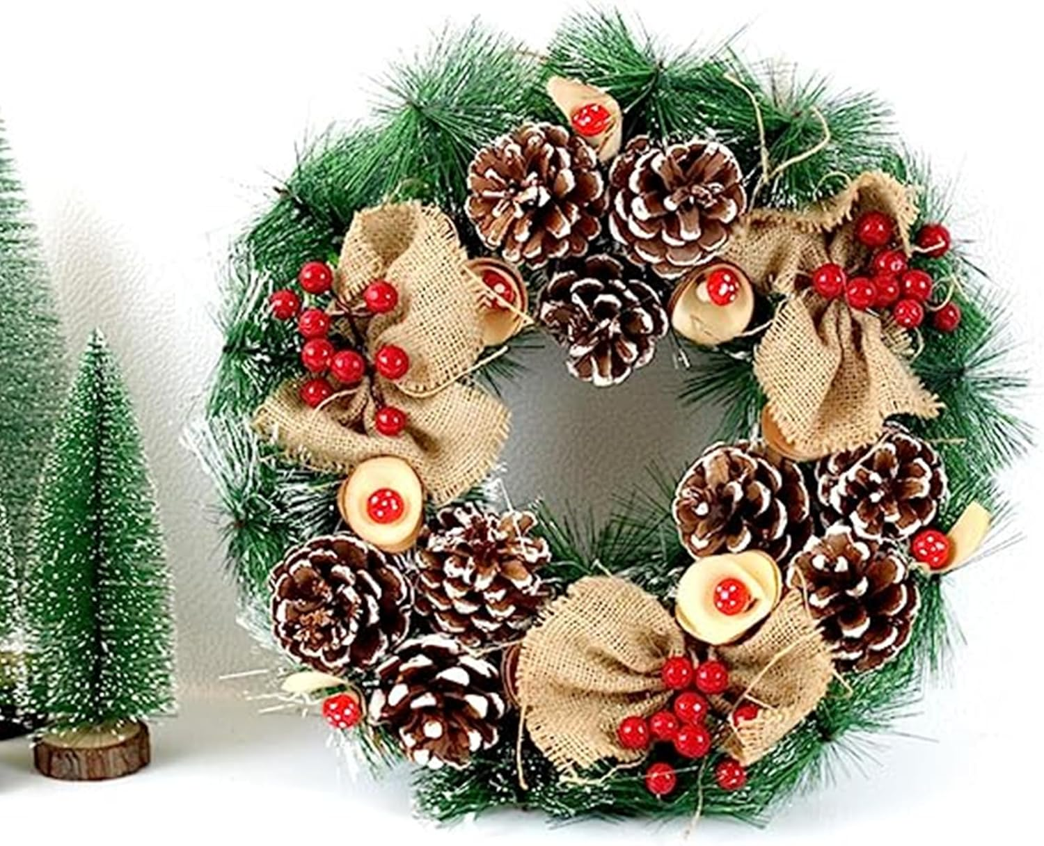 180 PCS Rustic Mini Pine Cones, White Christmas Snow Pinecones Ornaments,Wood Frosted Pine Cone Ornaments for Thangksgiving, Christmas, Autumn, Home, Party,Decorations,Diy Crafts and Gifts