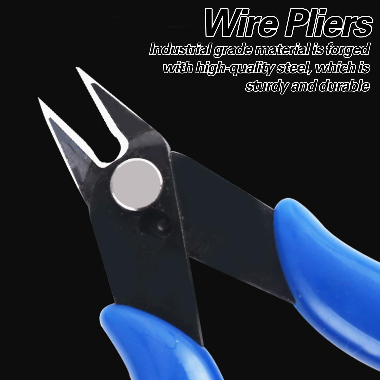 Flush Cutters - Flush Cut Side Cutter Pliers & Precision Wire Snips for Jewelry, Electronics & Crafts | Mini 170 Model with Spring-Loaded Design, Carbon Steel Blades image number 5
