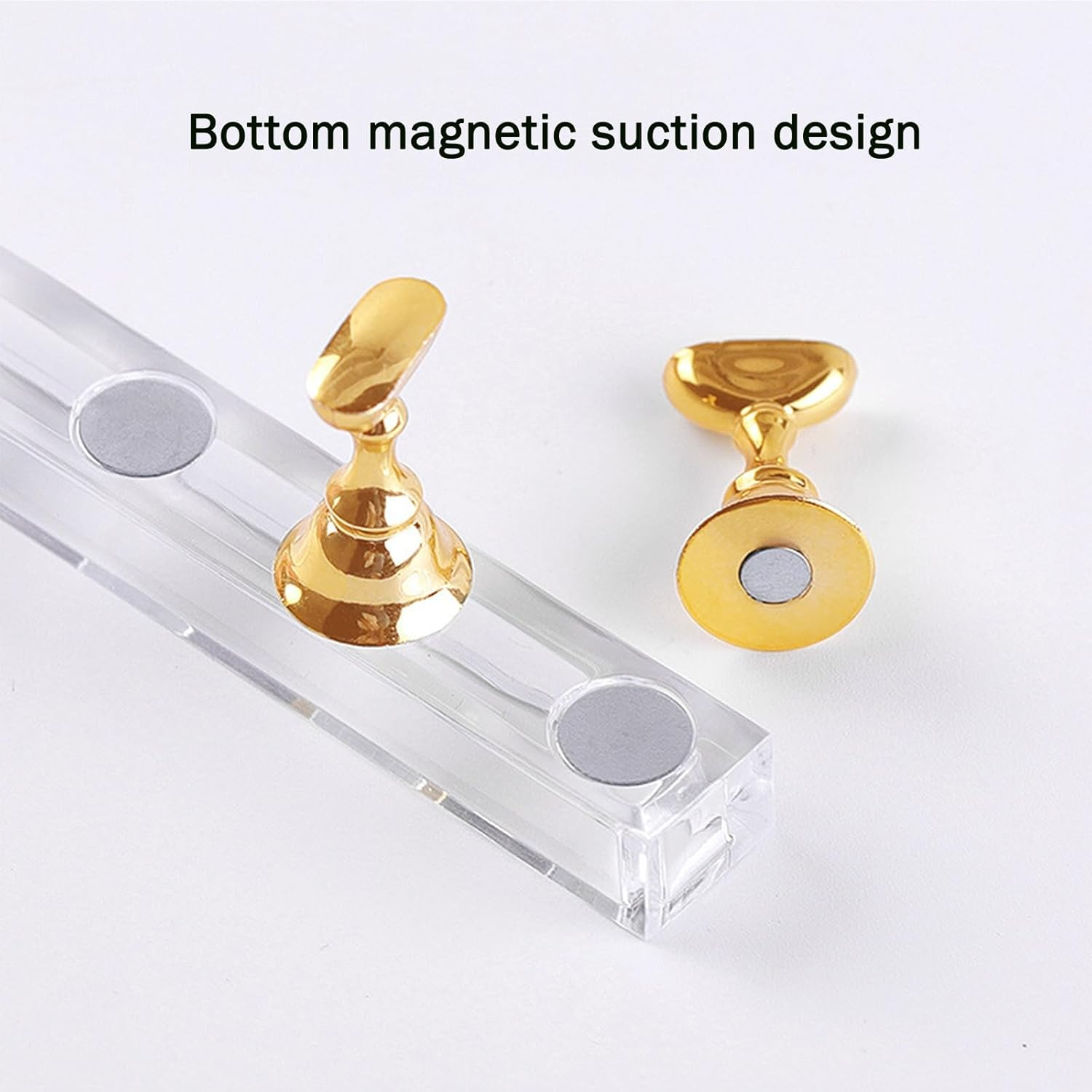 4 Sets Magnetic Nail Stand with 180 White Adhesive for Press on & Acrylic Nails, Nail Art Display Holder for Painting, False Tip Manicure, Reusable Adhesive Putty for Nail Tips & Decorations (01) image number 4