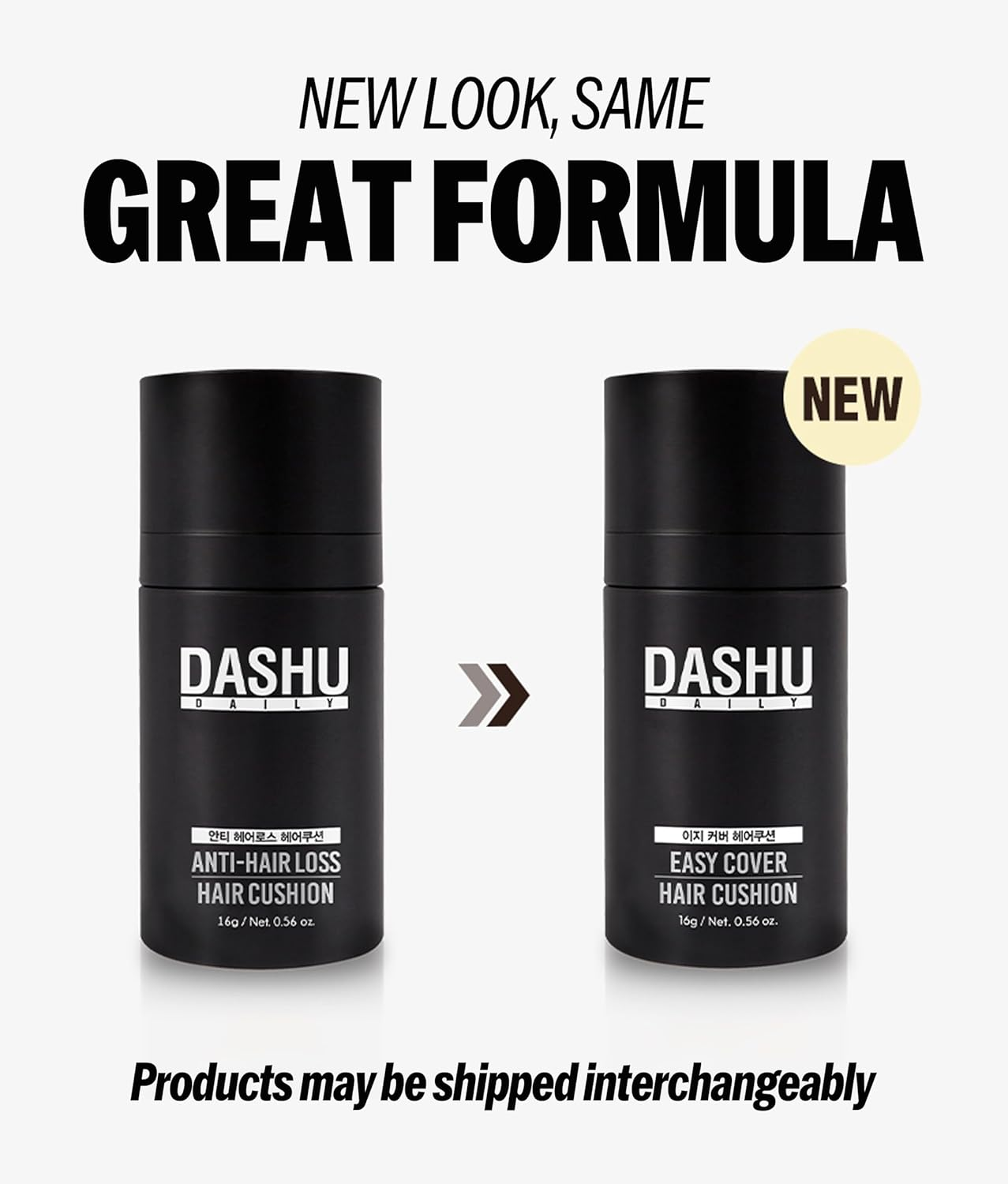 DASHU Daily Hair Cushion for Hair Fall | Hair Fibers for Thinning Hair Temporary Hair Color for Gray Hair Coverage Root Concealer Hairline Powder | Waterproof Bald Spot Cover up for Men 16G (Black) image number 6