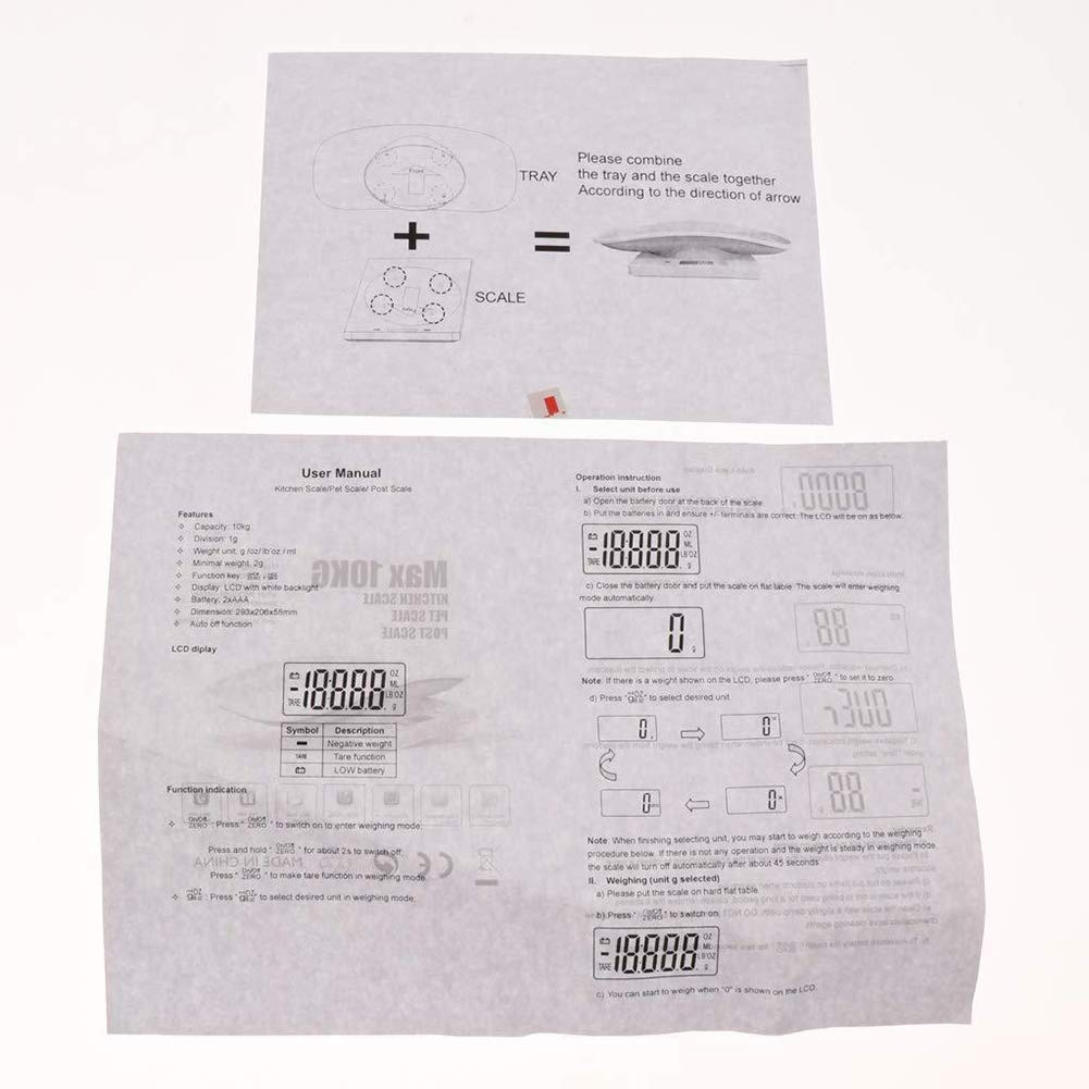 Digital Pet Scale Multi-Function Food Weight Scale, Smart Small Baby Pet Dog Cat Scale 22 Pound (Lbs) Capacity, Accurate Digital Scale for Baby Food Accurately/Puppy/Cat/Small Animals (1) image number 5