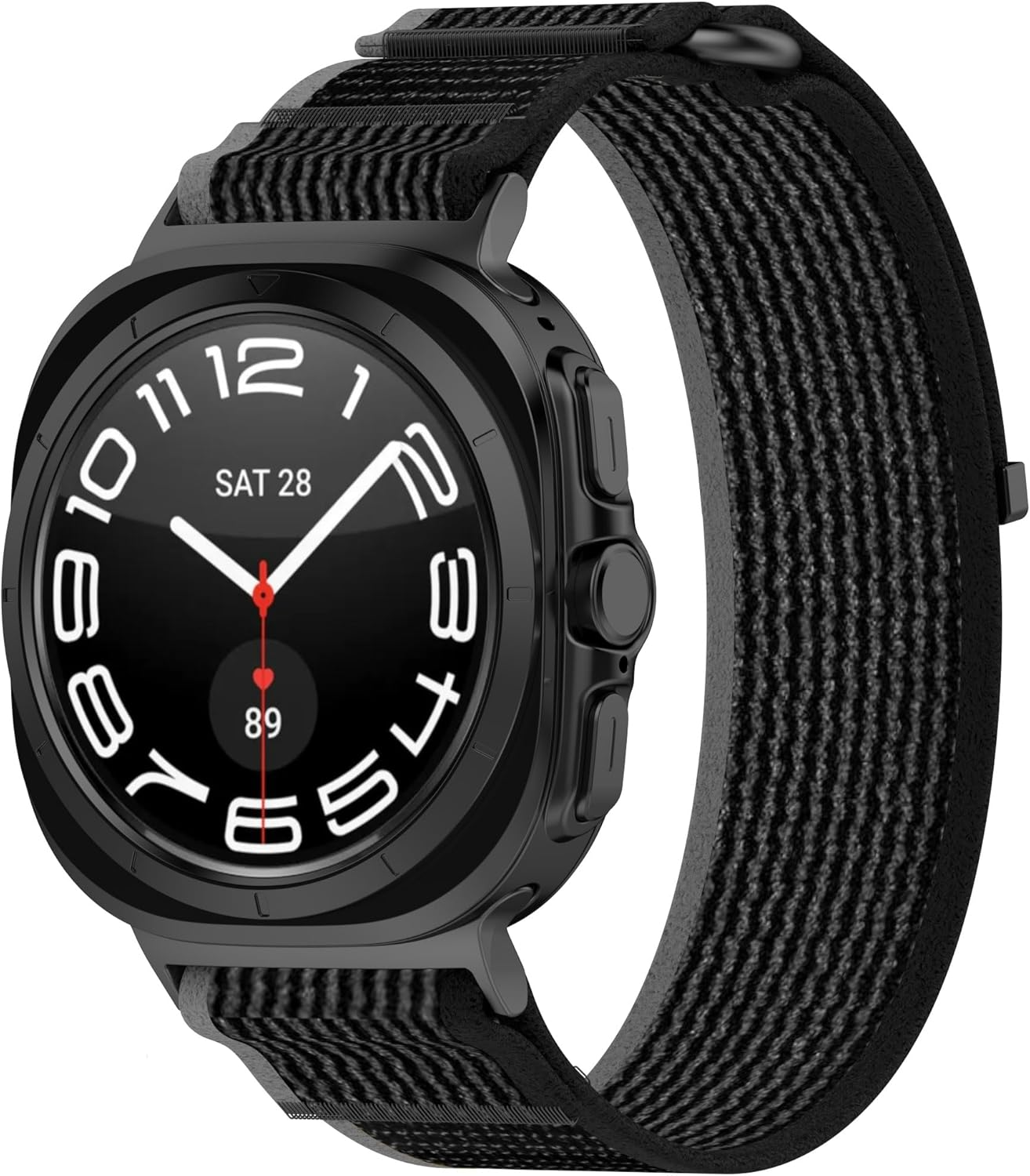 Vevexiao No Gap Nylon Strap Compatible with Samsung Galaxy Watch 7 Ultra Band, Woven Nylon Sport Replacement Bands for Galaxy Watch 7 Ultra 47Mm Women Men Wristband image number 6