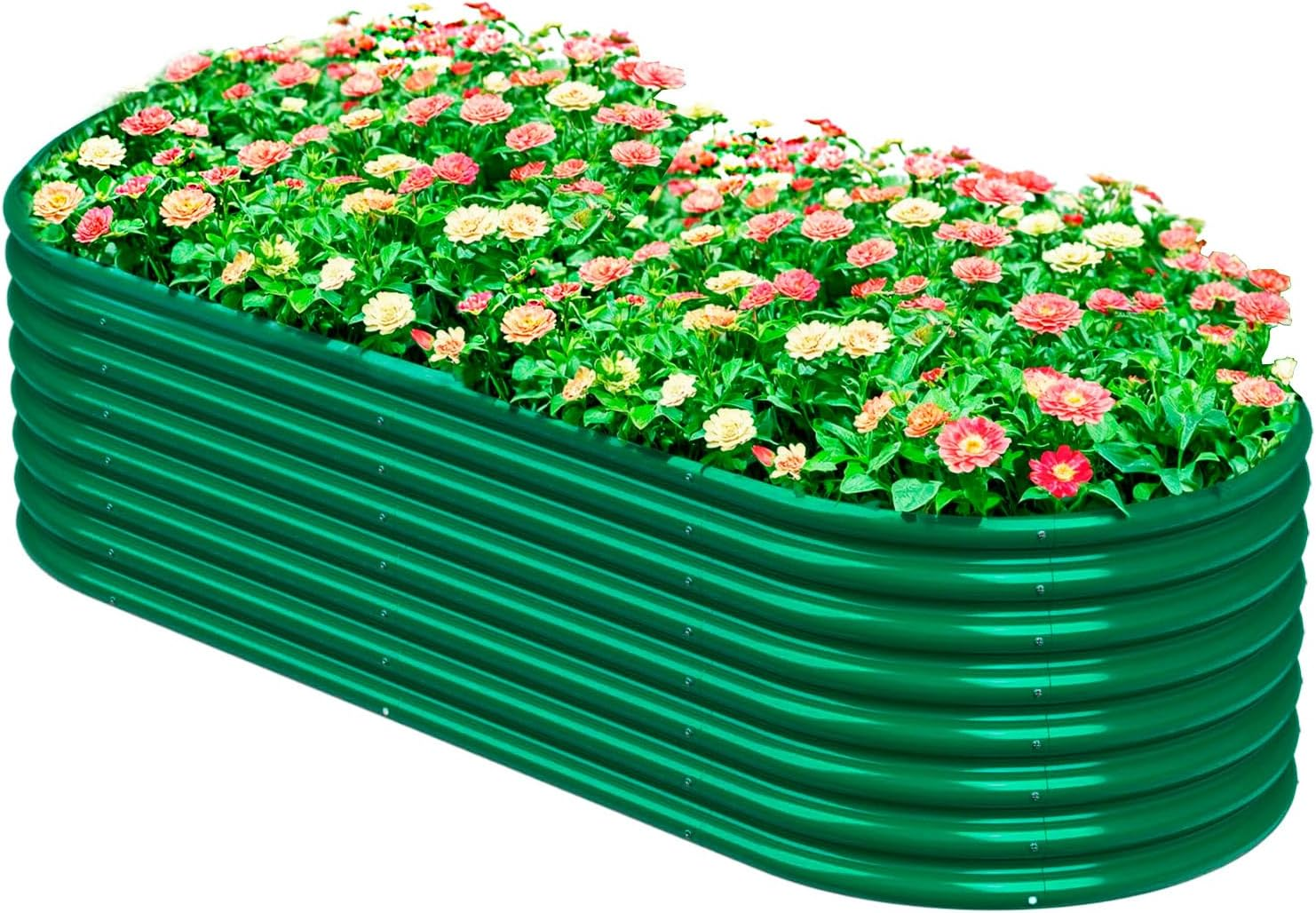 Raised Garden Bed 6X3X2 FT Galvanized Raised Garden Boxes Outdoor Galvanized Planter Box Garden Planter Plant for Vegetables Flowers Herb (Grey, 6&times;3&times;2 FT/180 * 90 * 60 CM)