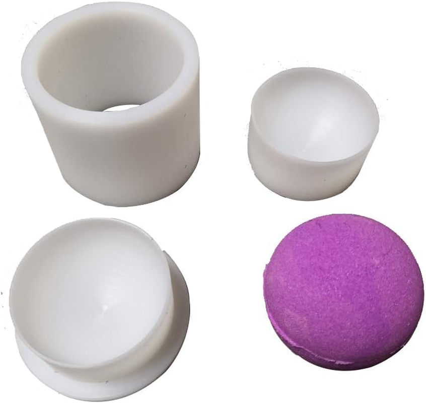 Plastic 3D Bath Salt Ball round Solid Ball Shaped Doughnut-Shaped Shampoo Press Bar Mold 2.5Inch 6.35CM Diameter Max Volume 95G Bath Bomb Soap Mold (Sphericity) image number 1