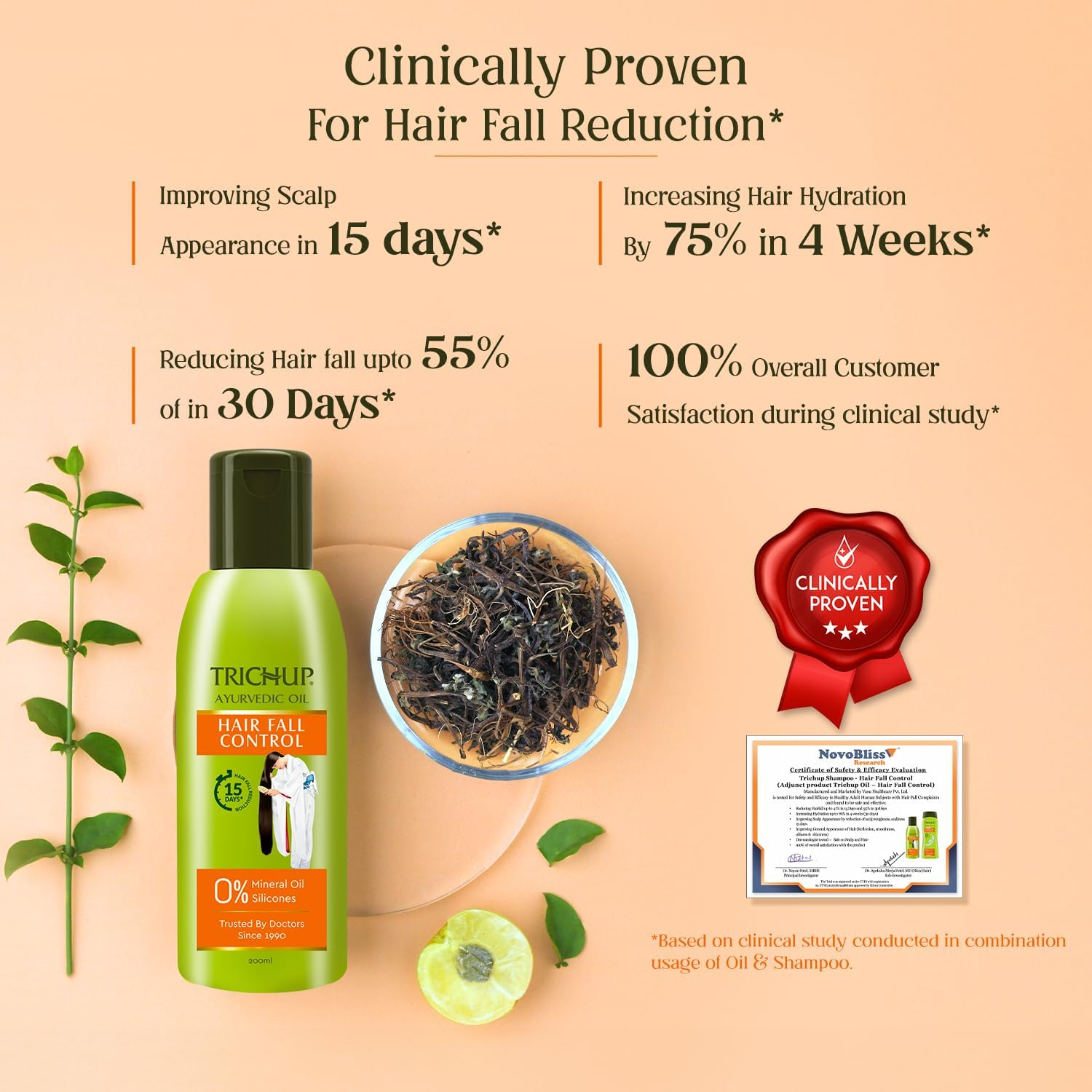 Trichup Hair Fall Control Oil Combo (3 X 200Ml) image number 5