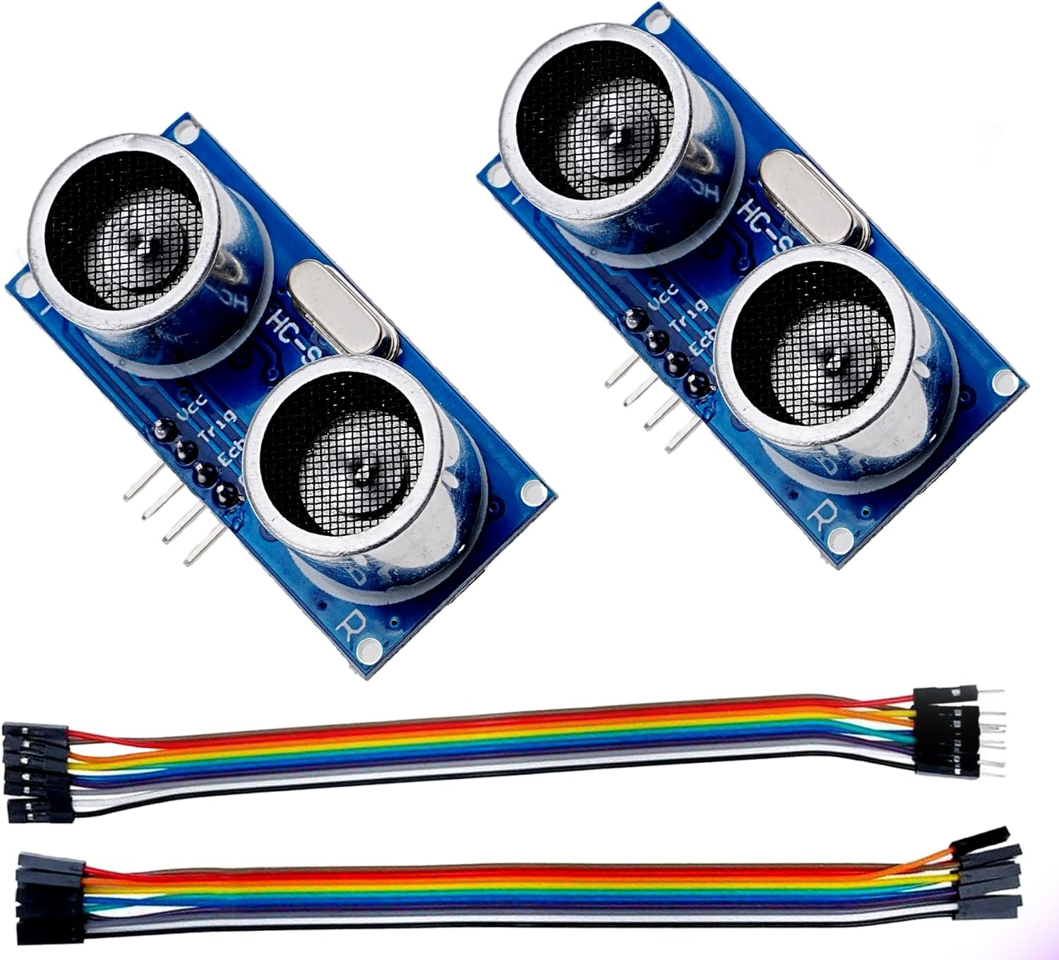 A-DIGISHUO 2Pcs HC-SR04 Ultrasonic Sensor Module Compatible with for Arduino R3 MEGA Mega2560 Duemilanove Nano Robot Xbee Zigbee (2 Pcs HC-SR04 Ultrasonic Sensor) image number 3