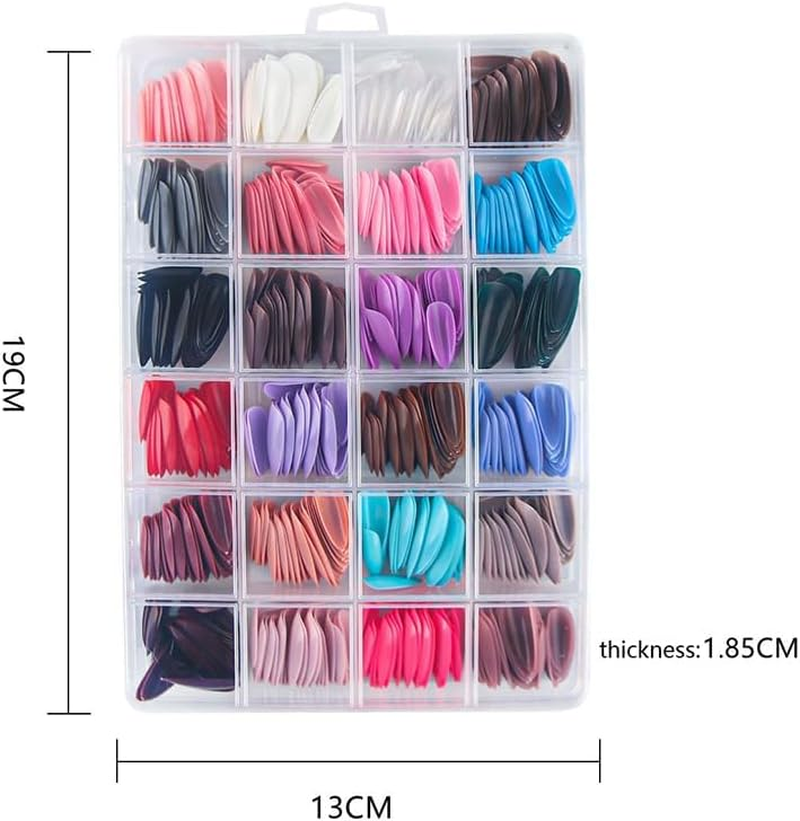 Namvo 576 PCS Medium Coffin False Nails, 24 Colors Acrylic Artificial Glossy Press on Nails Full Cover Short Ballerina False Nail Tips for Women Girls Nail Decorations image number 3