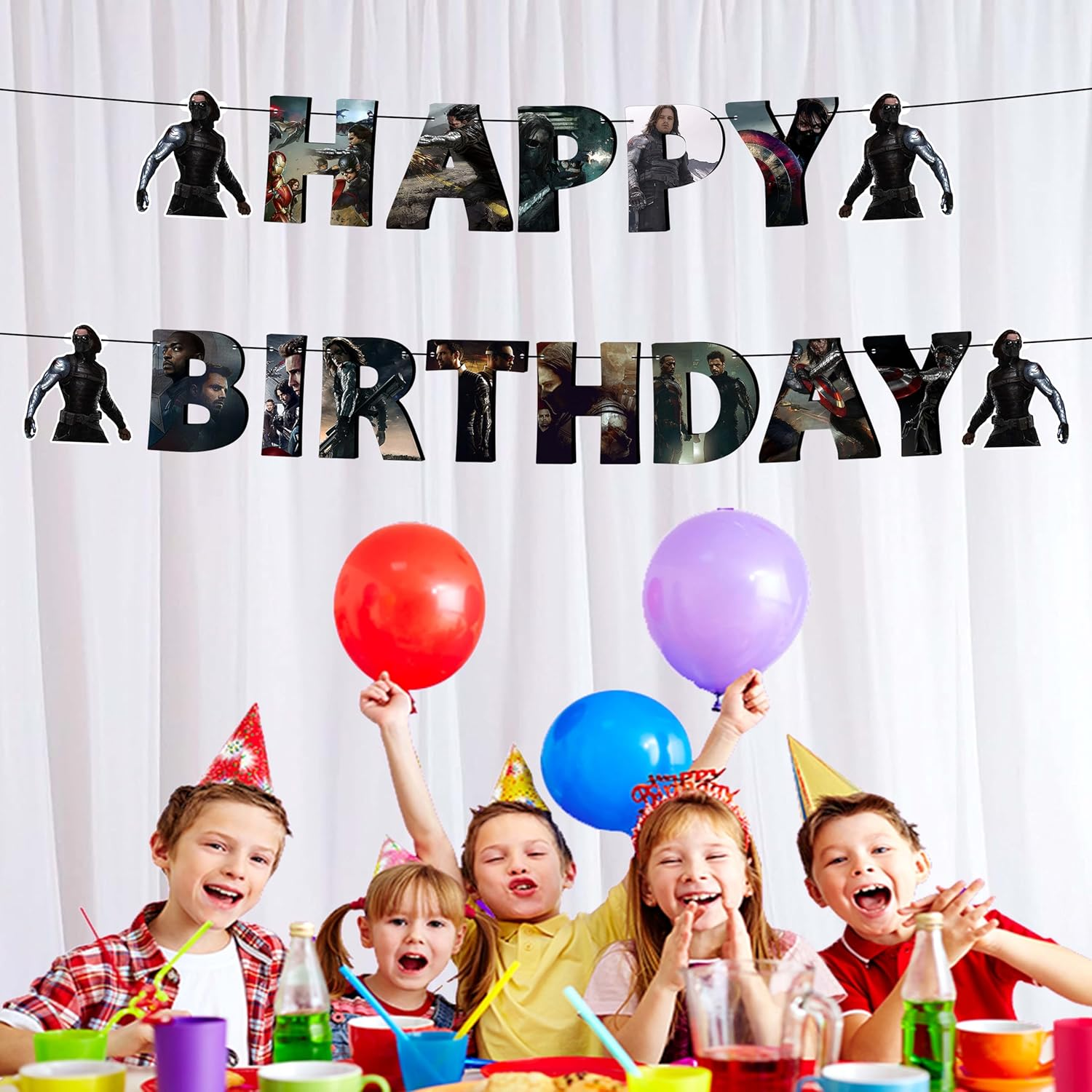 Wntr Slder Birthday Banner &ndash; Striking Party Decoration for Heroic Celebrations image number 4