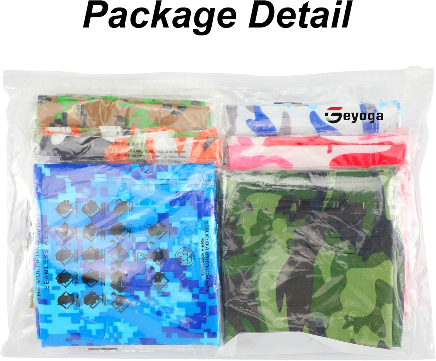 6 Pieces Summer Face Cover Scarf UV Protection Neck Gaiter Sunscreen Breathable Bandana - Classic Color image number 7