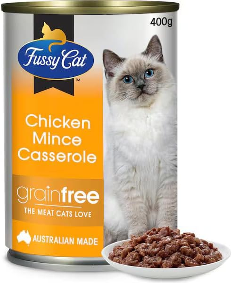Fussy Cat Grain Free Wet Cat Food, Chicken Mince Casserole 12X400G - Real Premium Australian Meat, Complete, Balanced Nutrition for Adult Cats, Free from Artificial Flavours image number 6