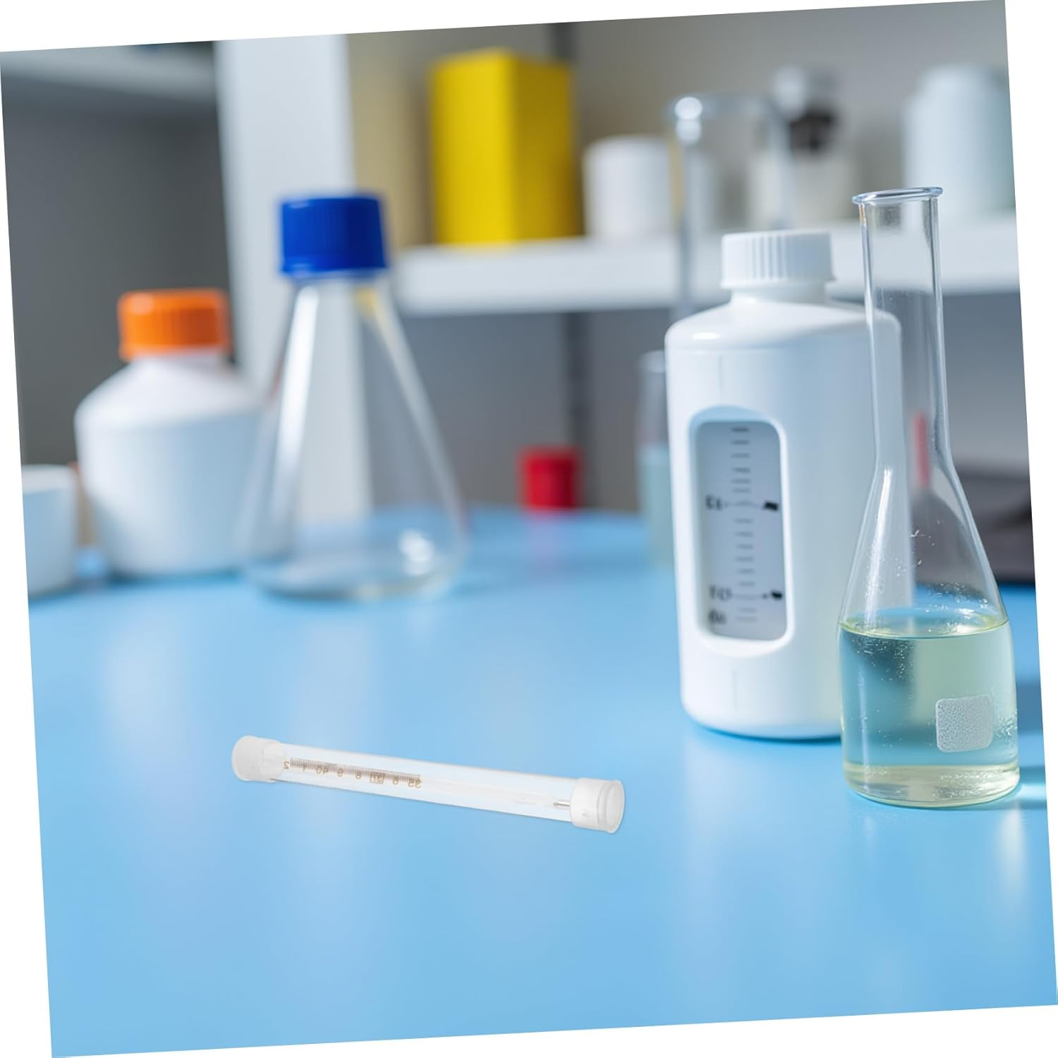 10Pcs Transparent Plastic Thermometer Storage Tubes Portable Protective Case for Thermometers Dustproof Compact Organizer for Travel Home and Clinic image number 3